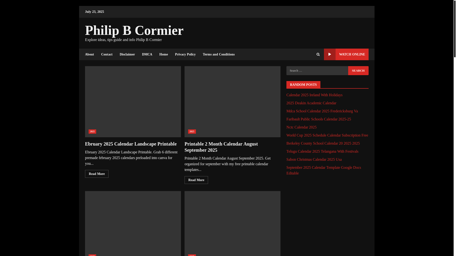 website screenshot of https://philipbcormierr.pages.dev/