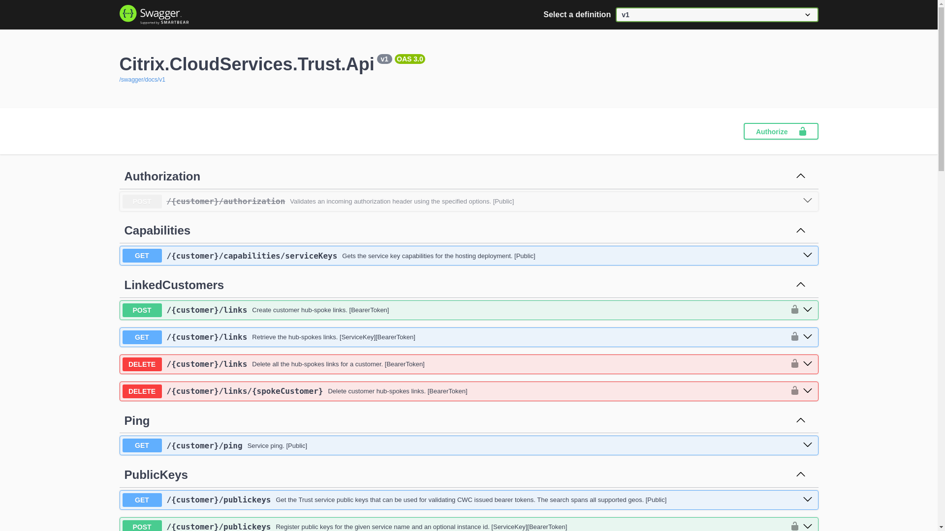 website screenshot of https://trust.citrixworkspacesapi.net/