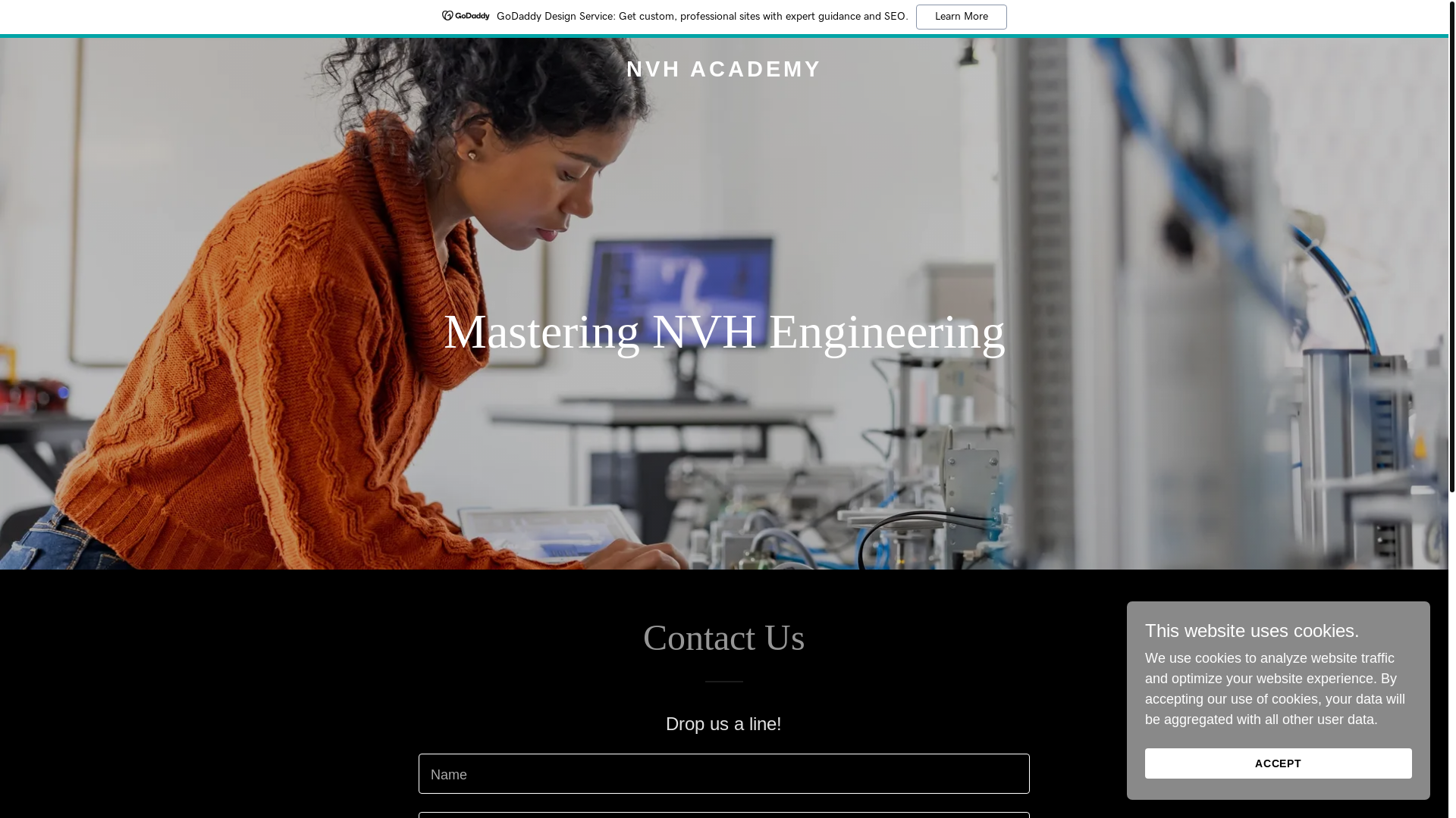 website screenshot of https://nvhacademy.com/