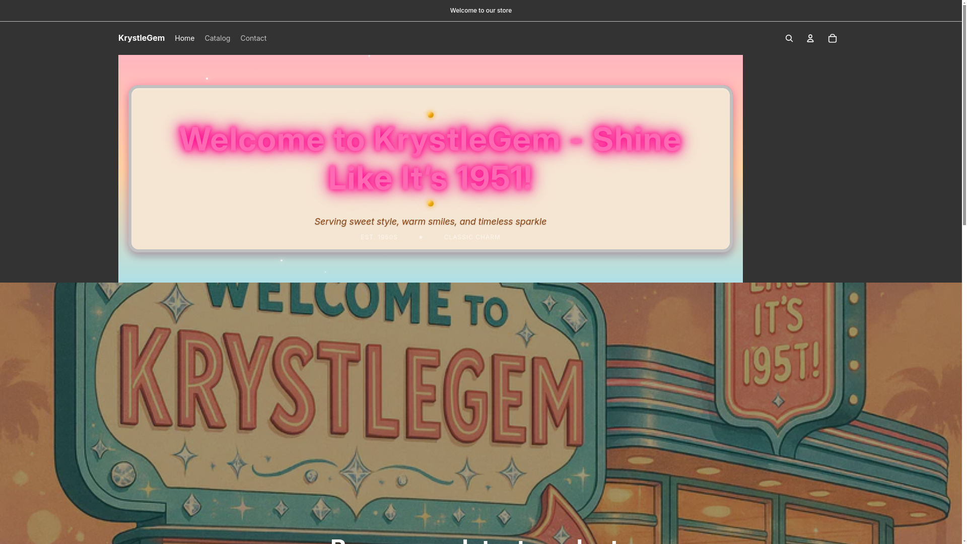 website screenshot of https://krystlegem.com/