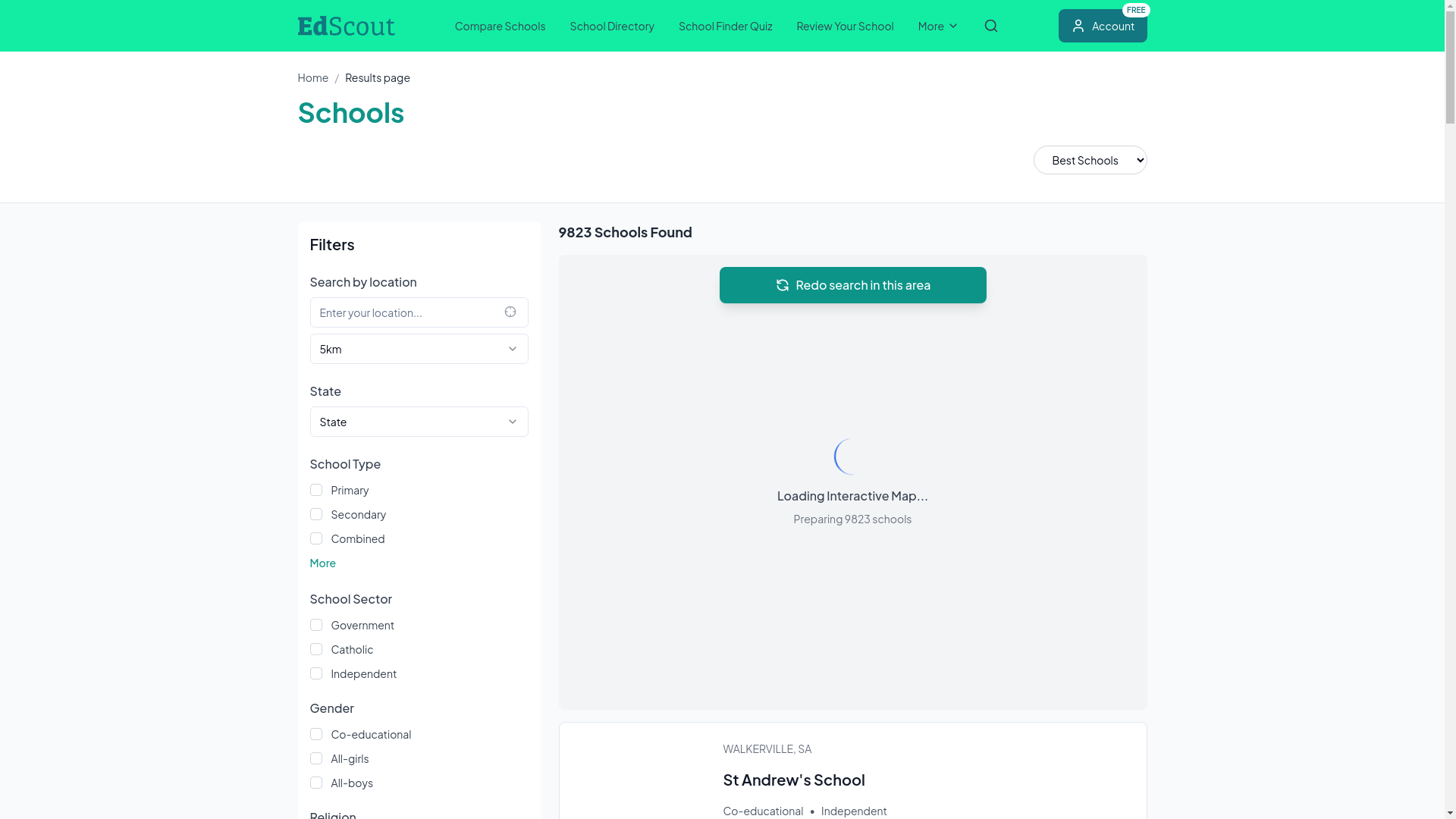 website screenshot of https://maps.edscout.store