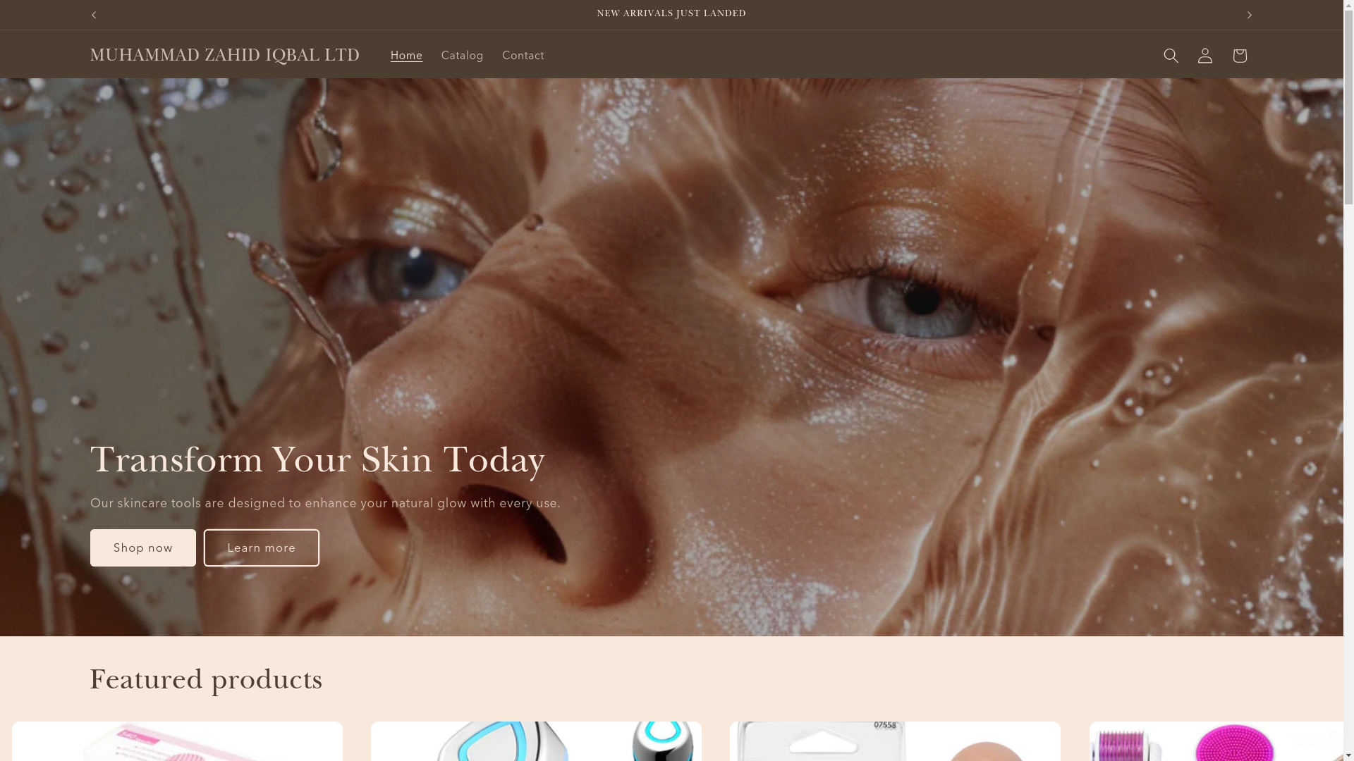 website screenshot of https://muhammadzahidiqballtd.shop/