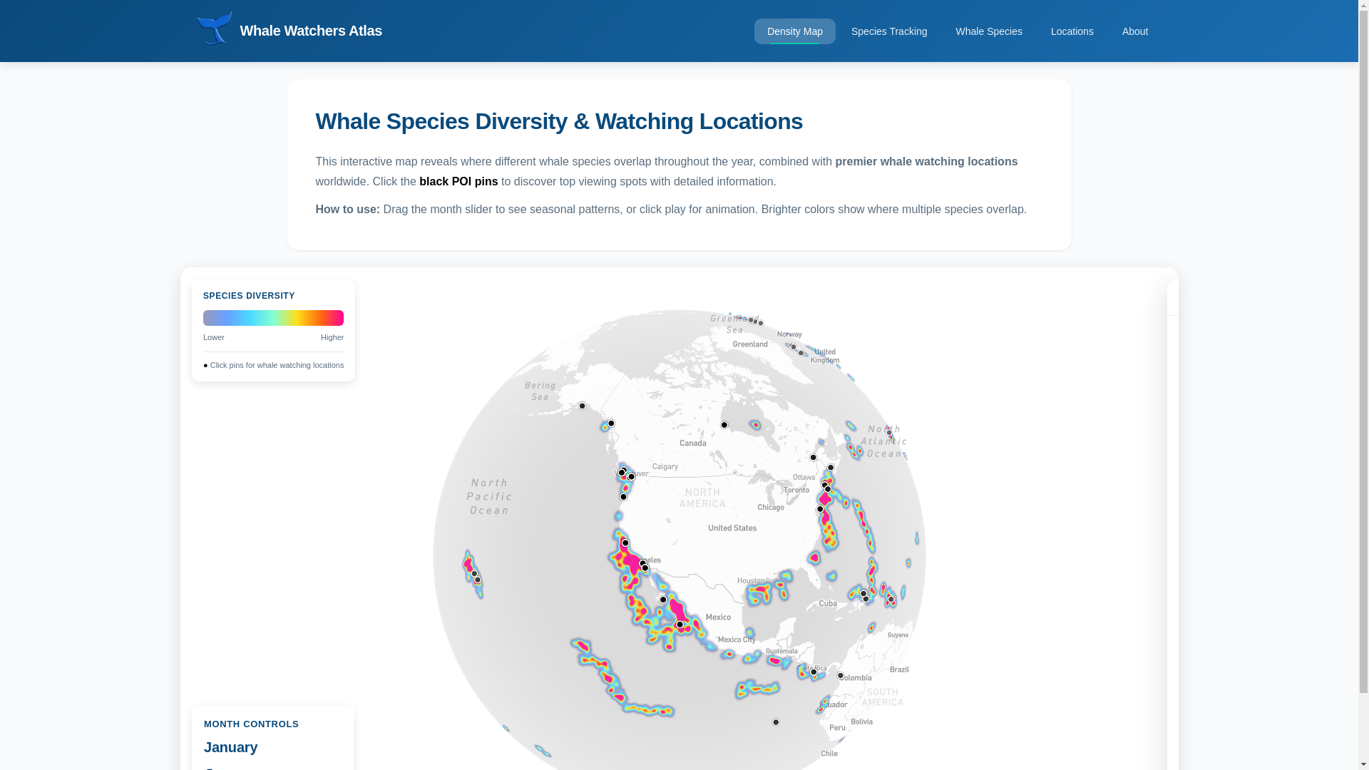 website screenshot of https://whalewatchersatlas.com/