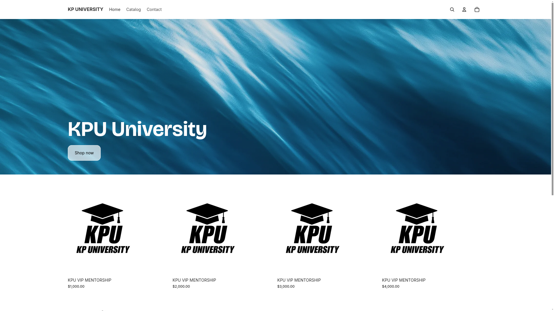 website screenshot of https://thekpuniversity.com/