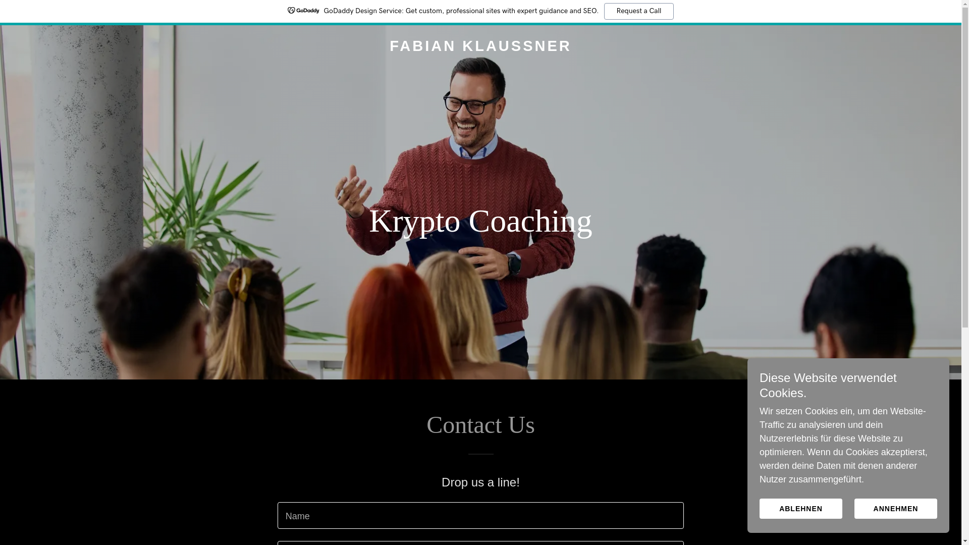 website screenshot of https://fabianklaussner.com/