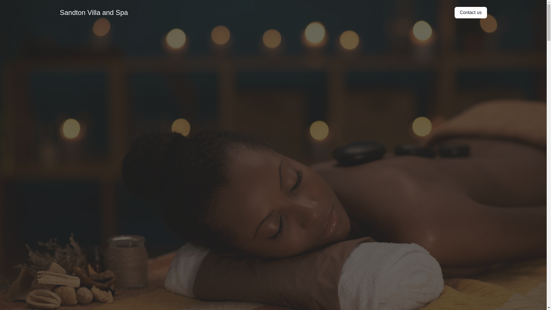 website screenshot of https://sandtonvilla.com/