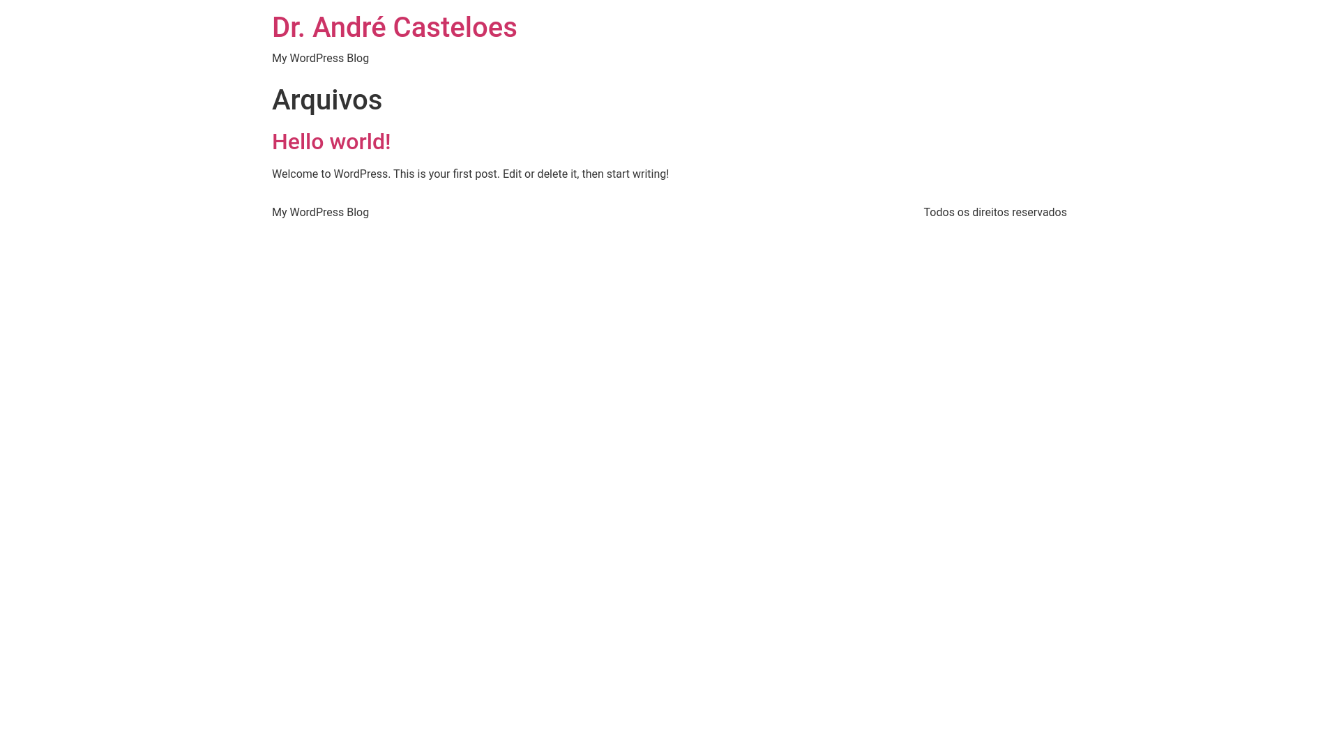 website screenshot of https://drandrecasteloes.com/