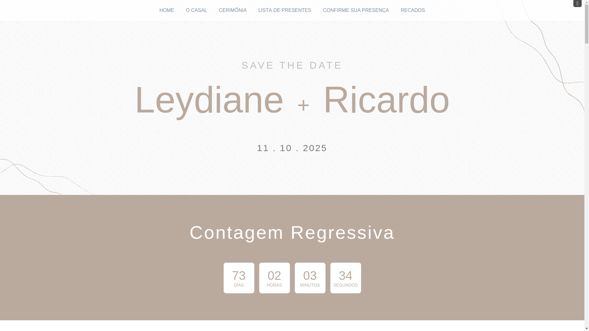 website screenshot of https://leydiane-ricardo.com.br/