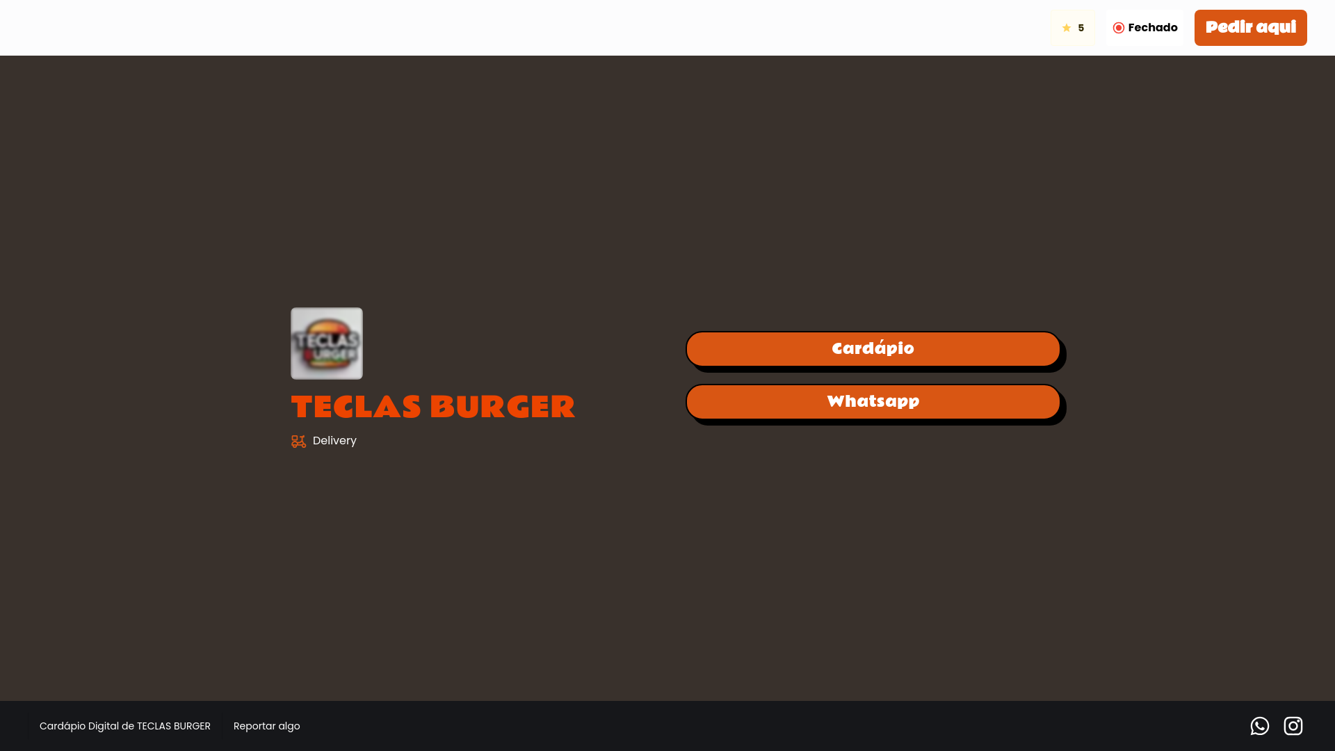 website screenshot of https://teclasburger.com/