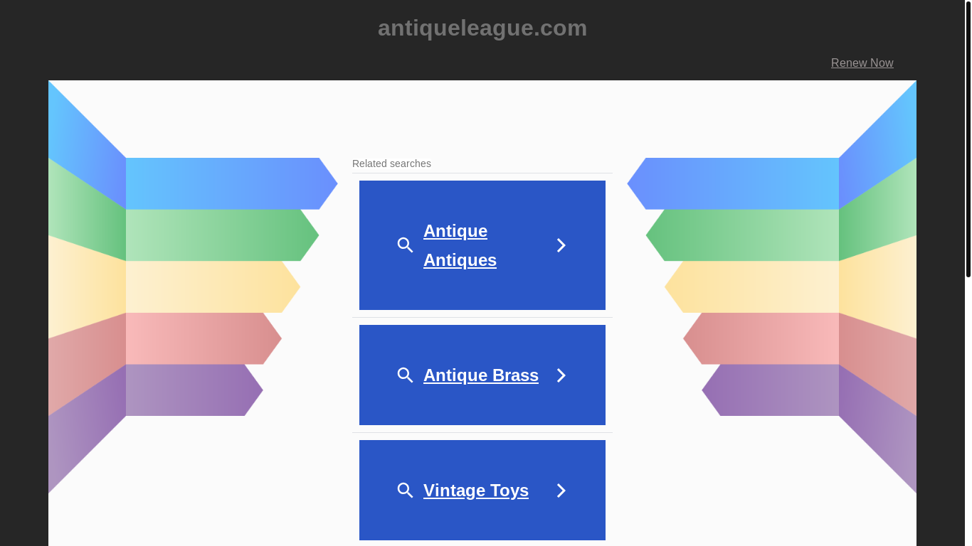 website screenshot of https://antiqueleague.com/