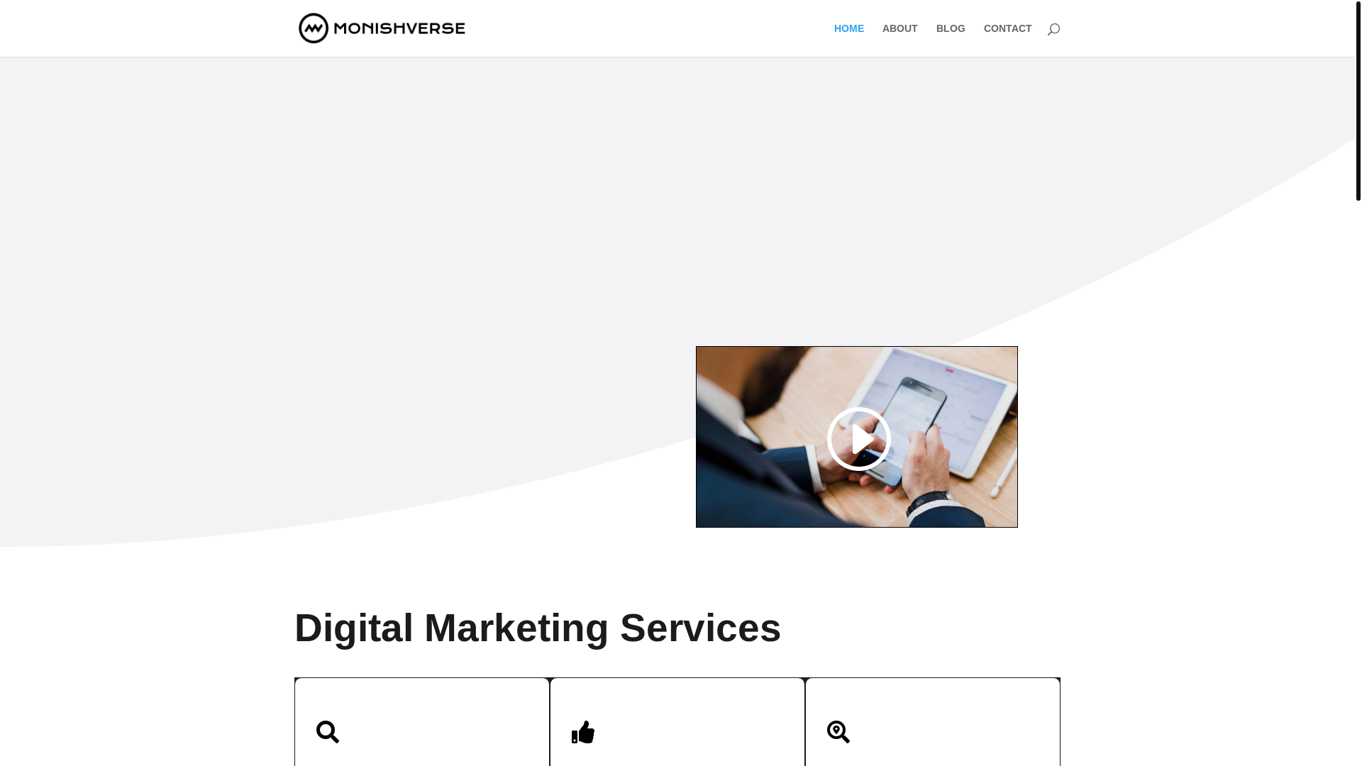 website screenshot of https://monishverse.com/