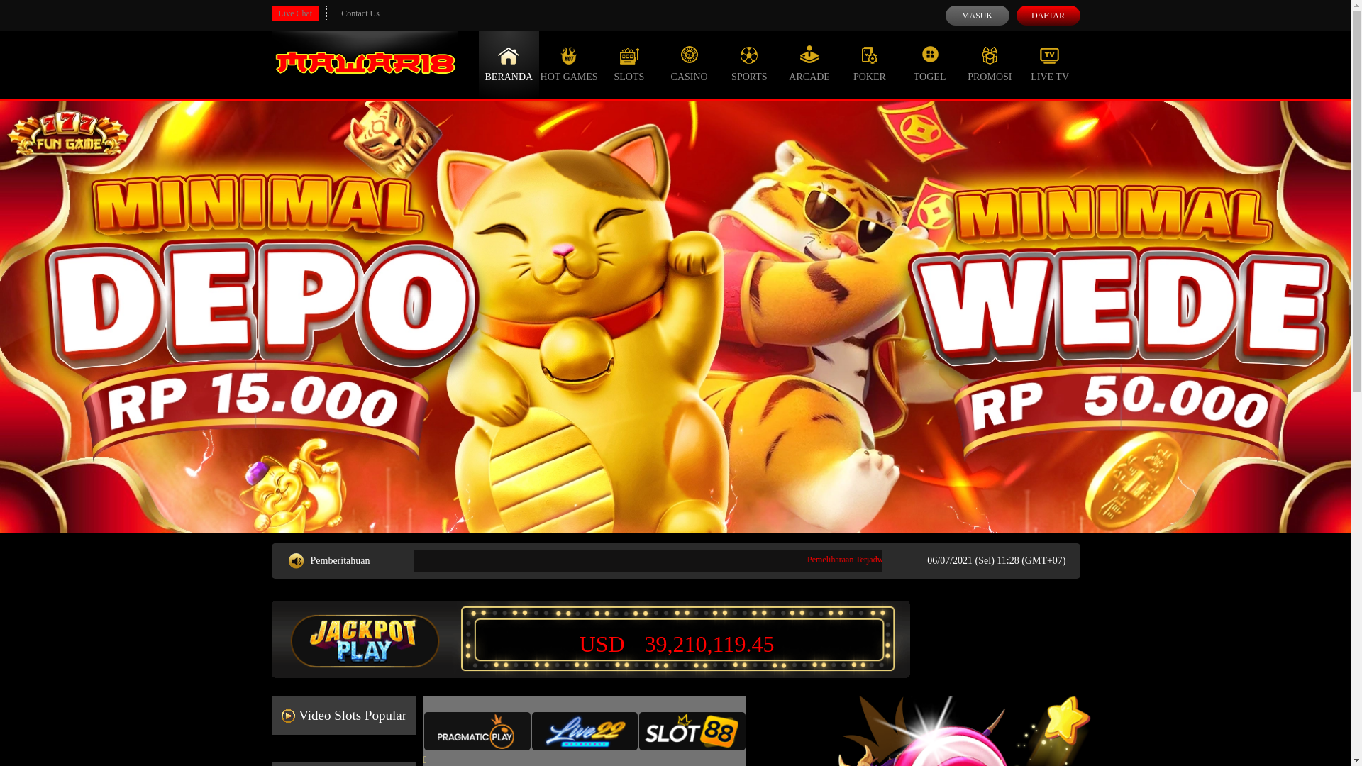 website screenshot of https://mawar18.com/