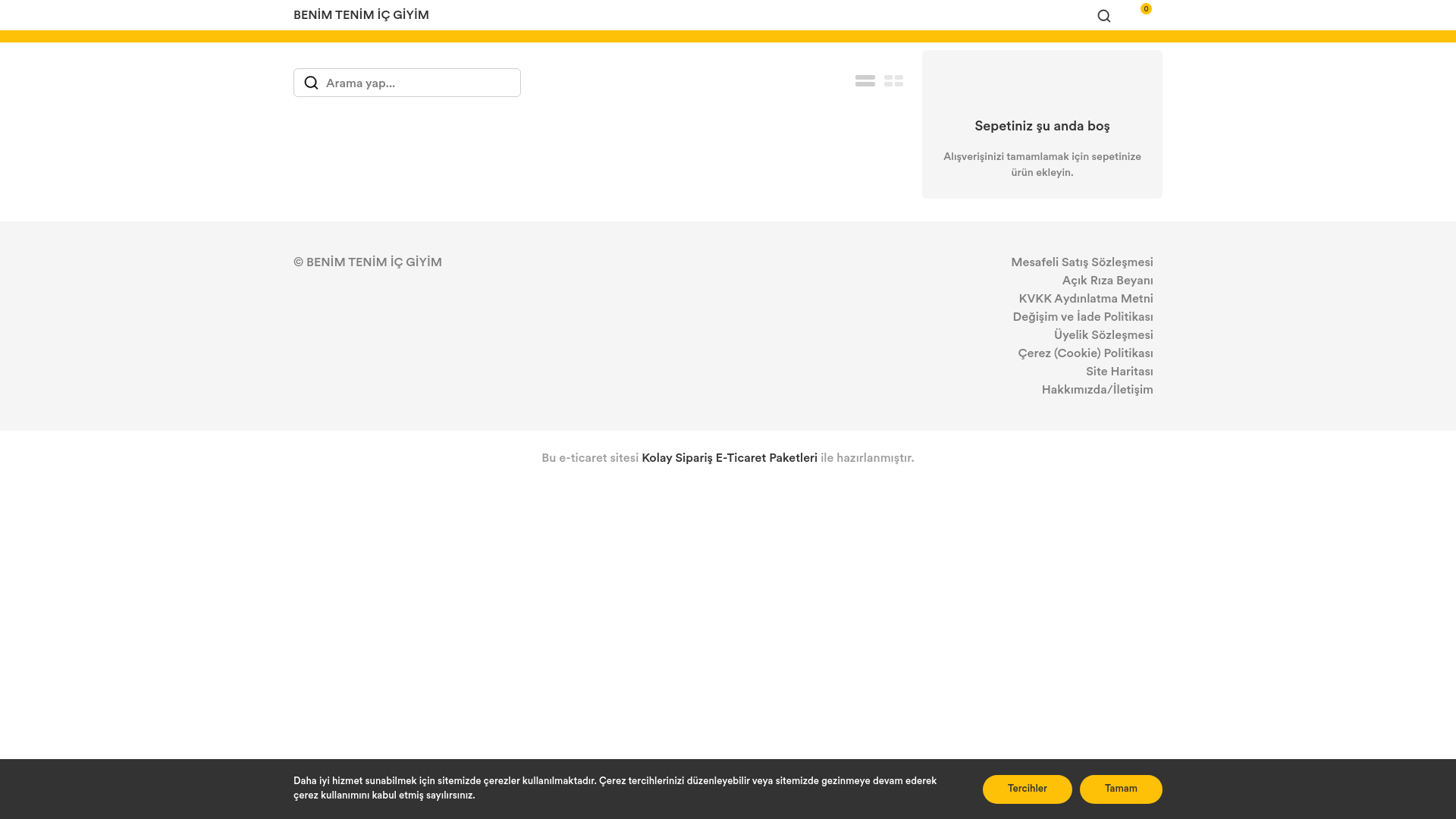 website screenshot of https://benimtenim.com.tr/