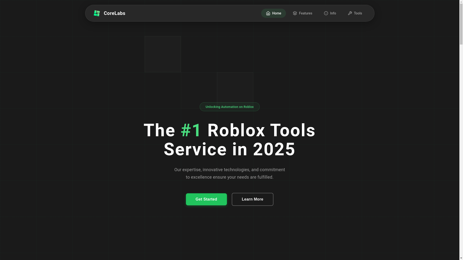 website screenshot of https://corelabs.sh/