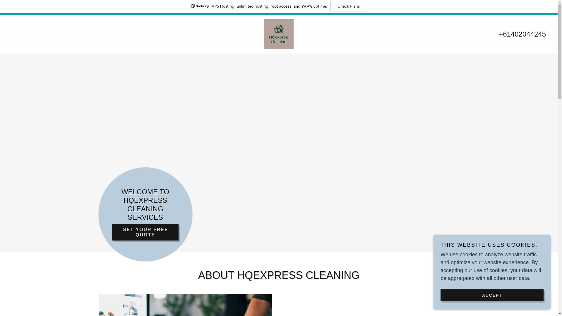 website screenshot of https://hqexpressservices.com.au/