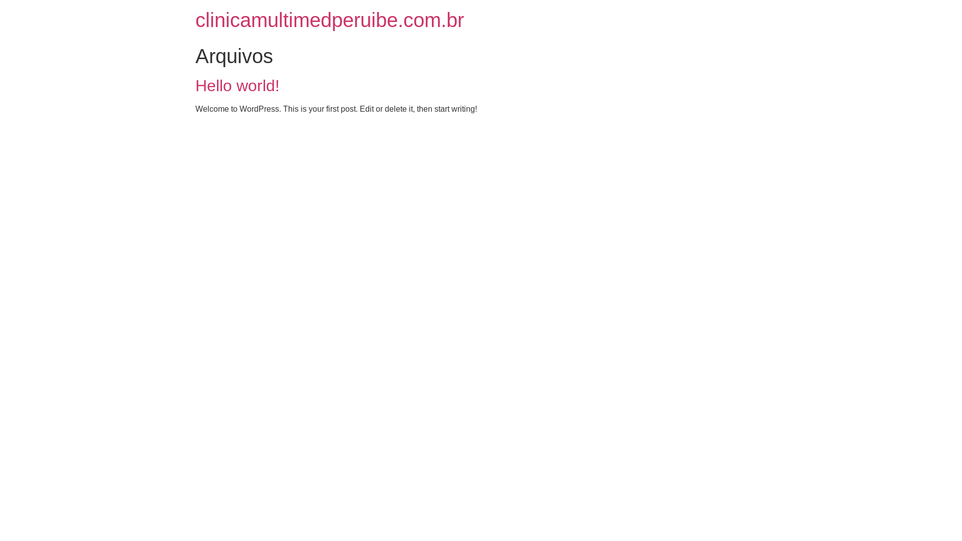 website screenshot of https://clinicamultimedperuibe.com.br/