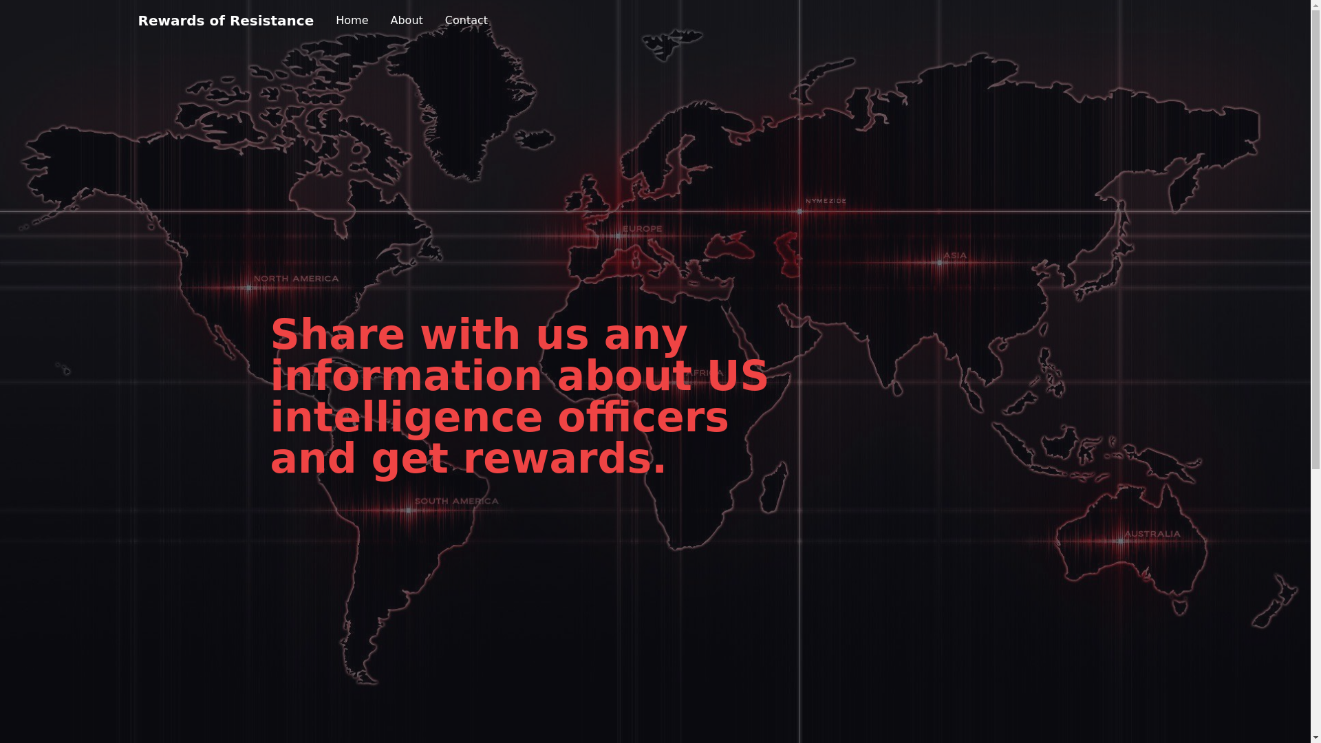 website screenshot of https://rewardsforresistance.com/