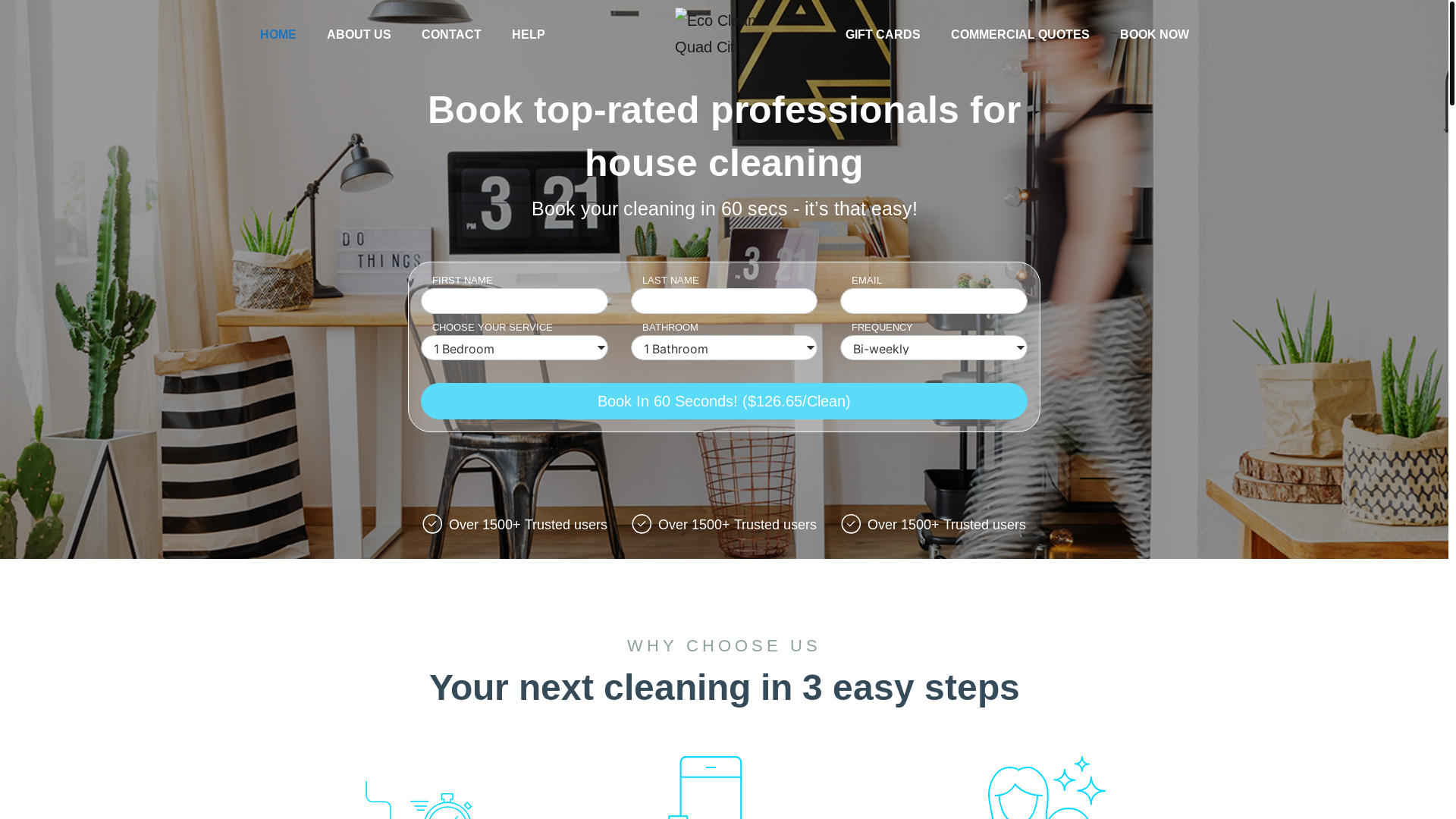 website screenshot of https://ecocleanquadcities.com/