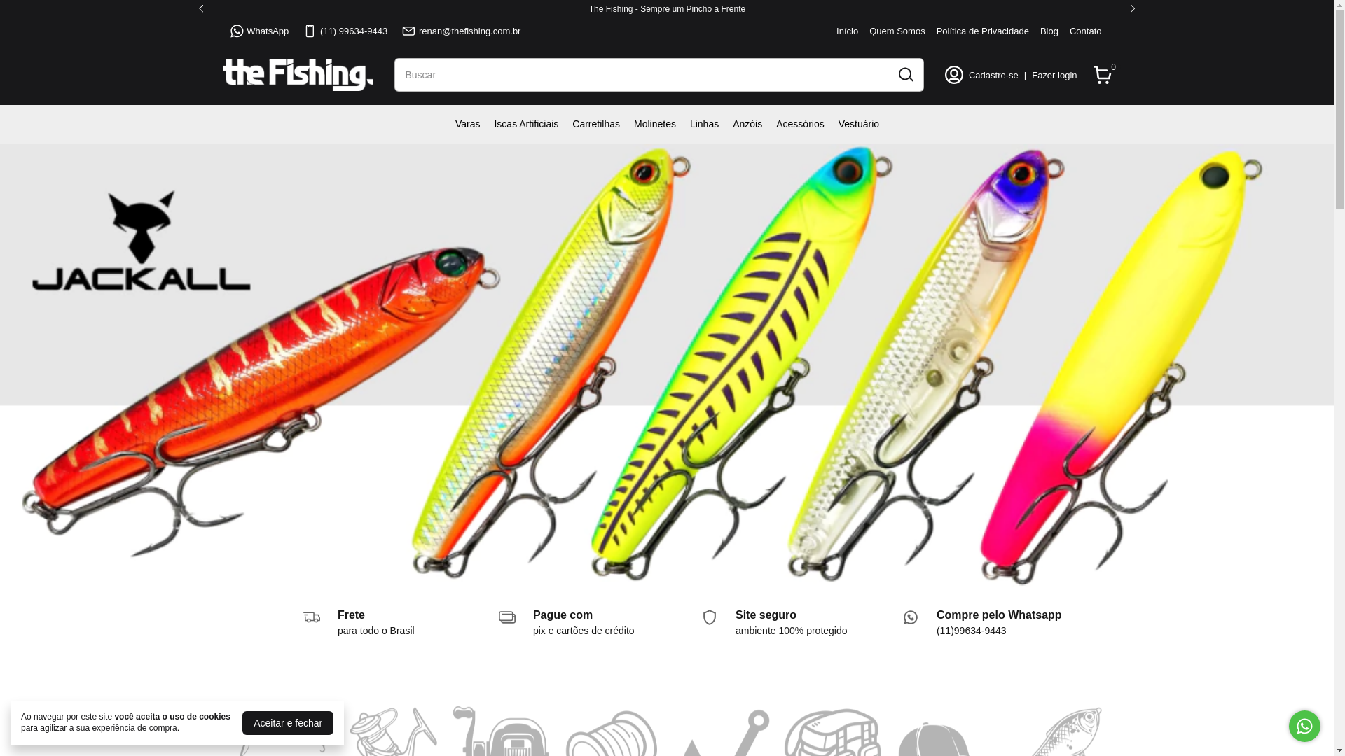 website screenshot of https://thefishing.com.br/