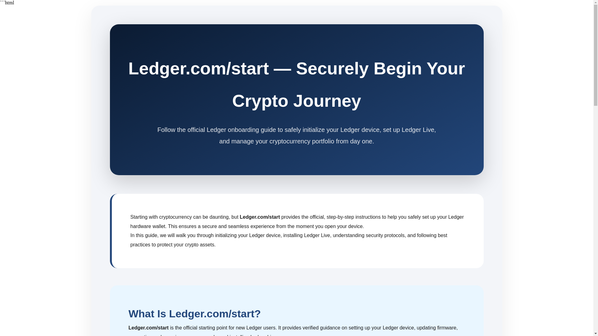website screenshot of https://ledger-comstart-offical.pages.dev/