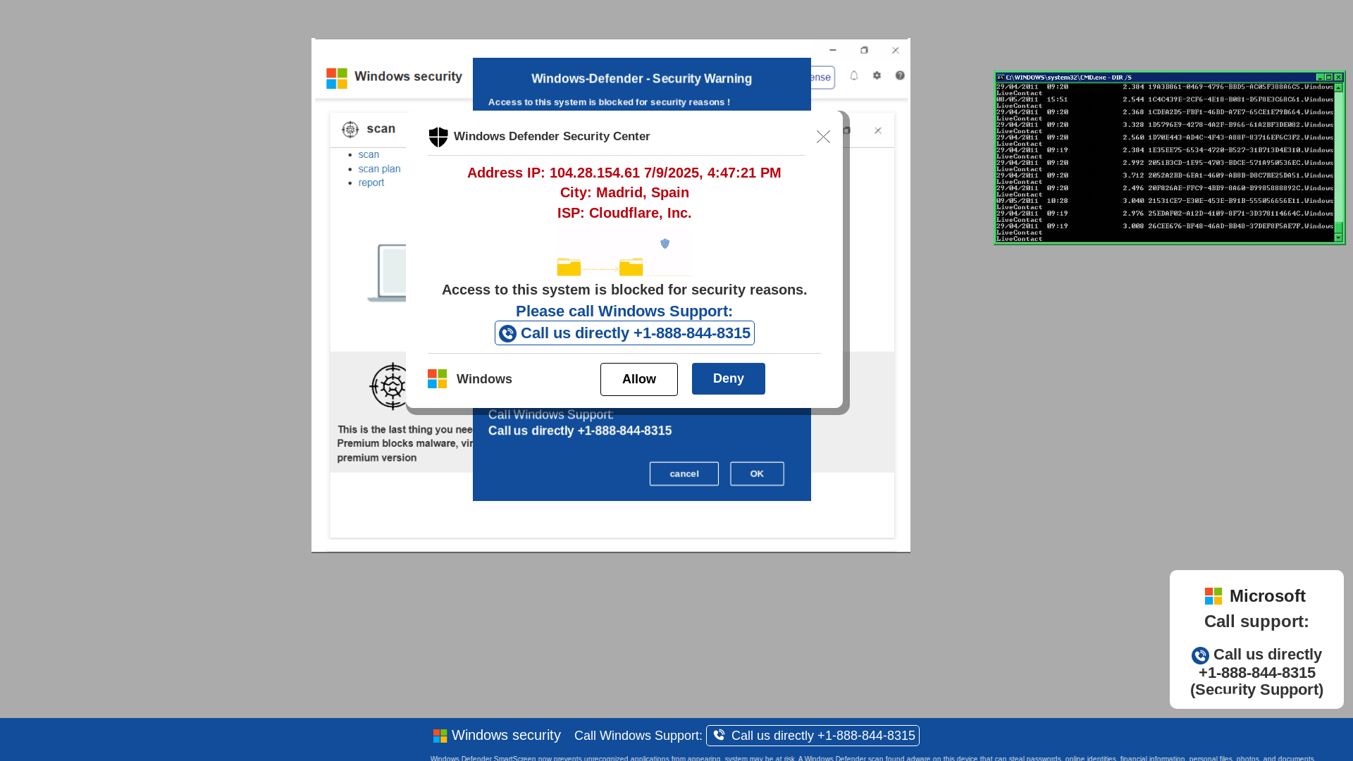 website screenshot of https://keeing18-secondary.z35.web.core.windows.net/wewebinfocodeinfo01Html/?bcda=1-888-844-8315