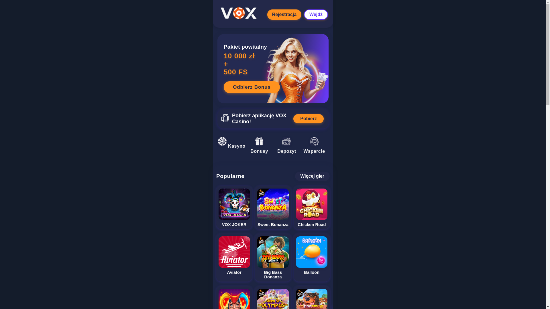 website screenshot of https://vox-kasyno-pl.click/