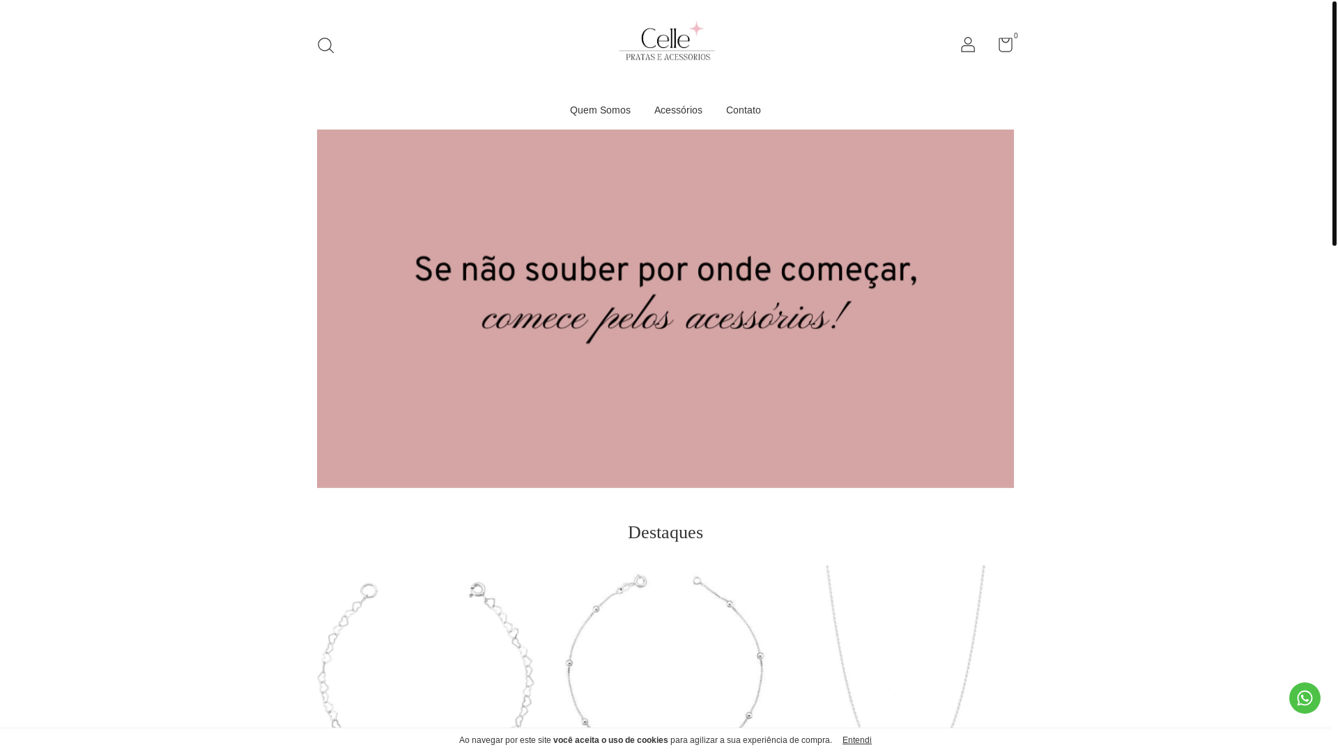 website screenshot of https://cellepratas.com.br/