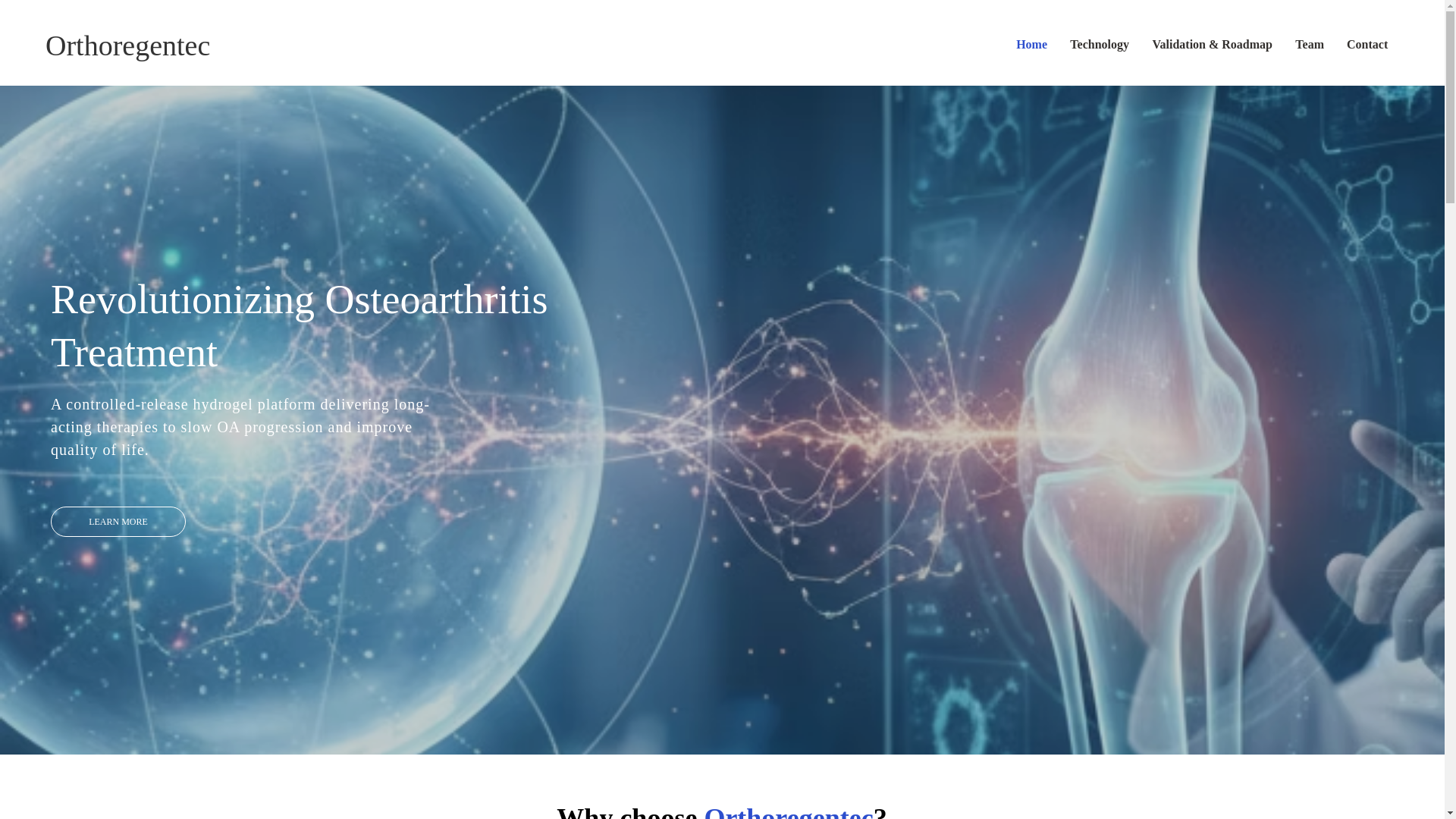website screenshot of https://orthoregentec.com/
