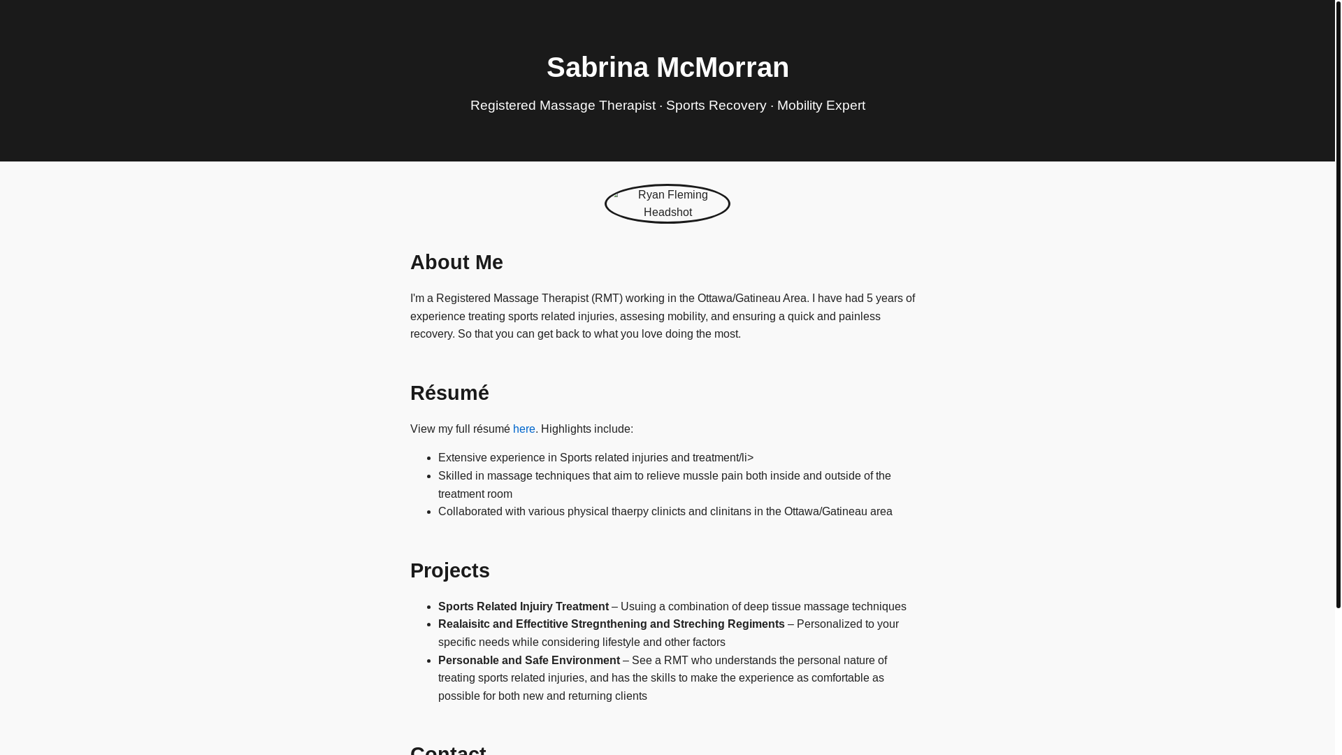 website screenshot of https://sabrinathermt.com/