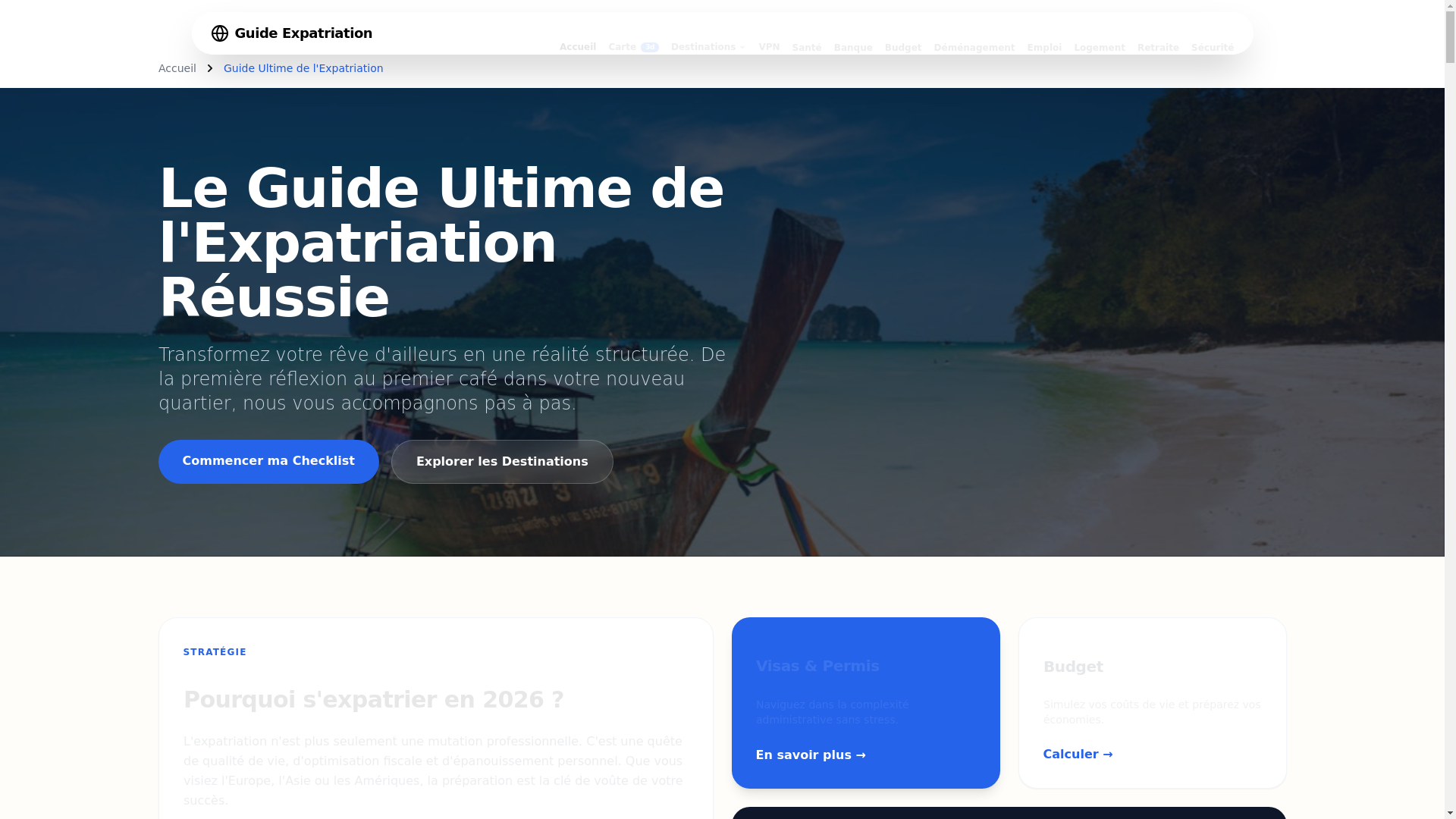 website screenshot of https://guide-expatriation.com/