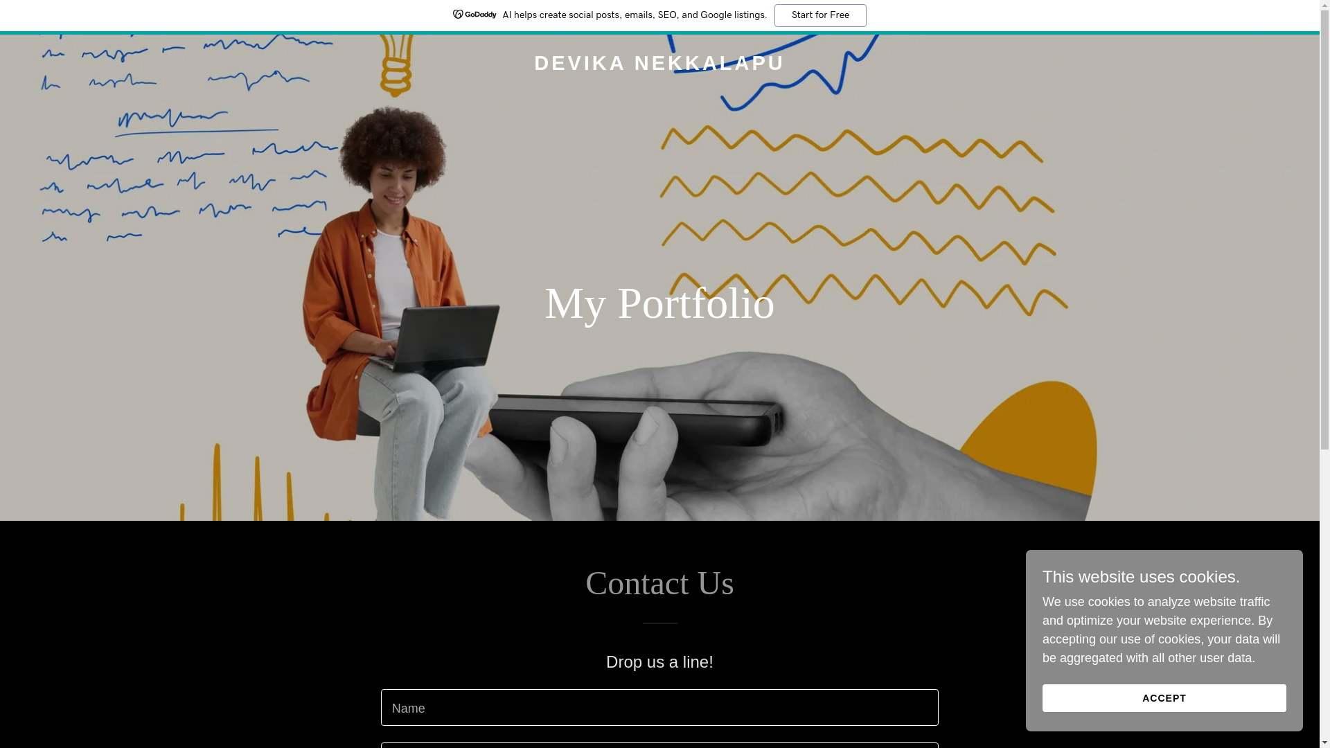 website screenshot of https://devikanekkalapu.online/