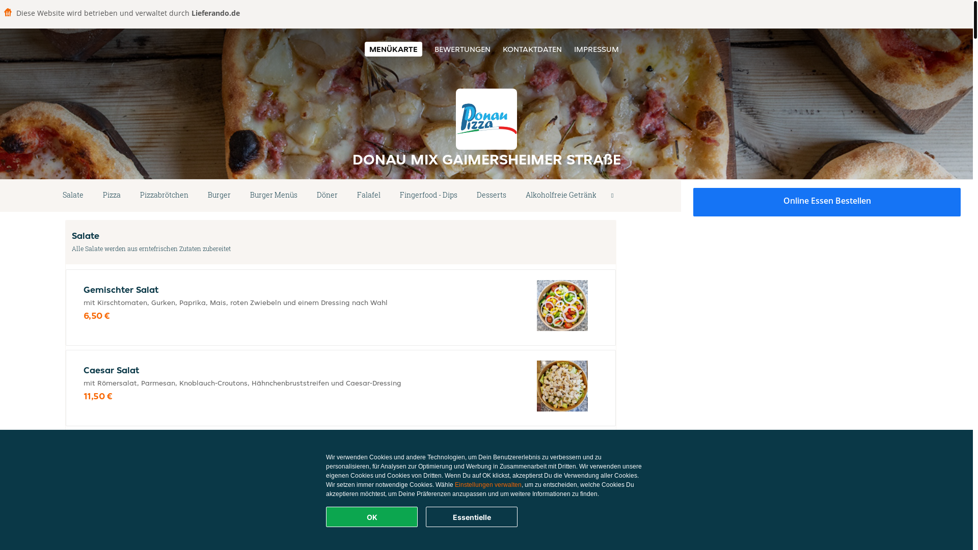 website screenshot of https://donaumix-ingolstadt.de/