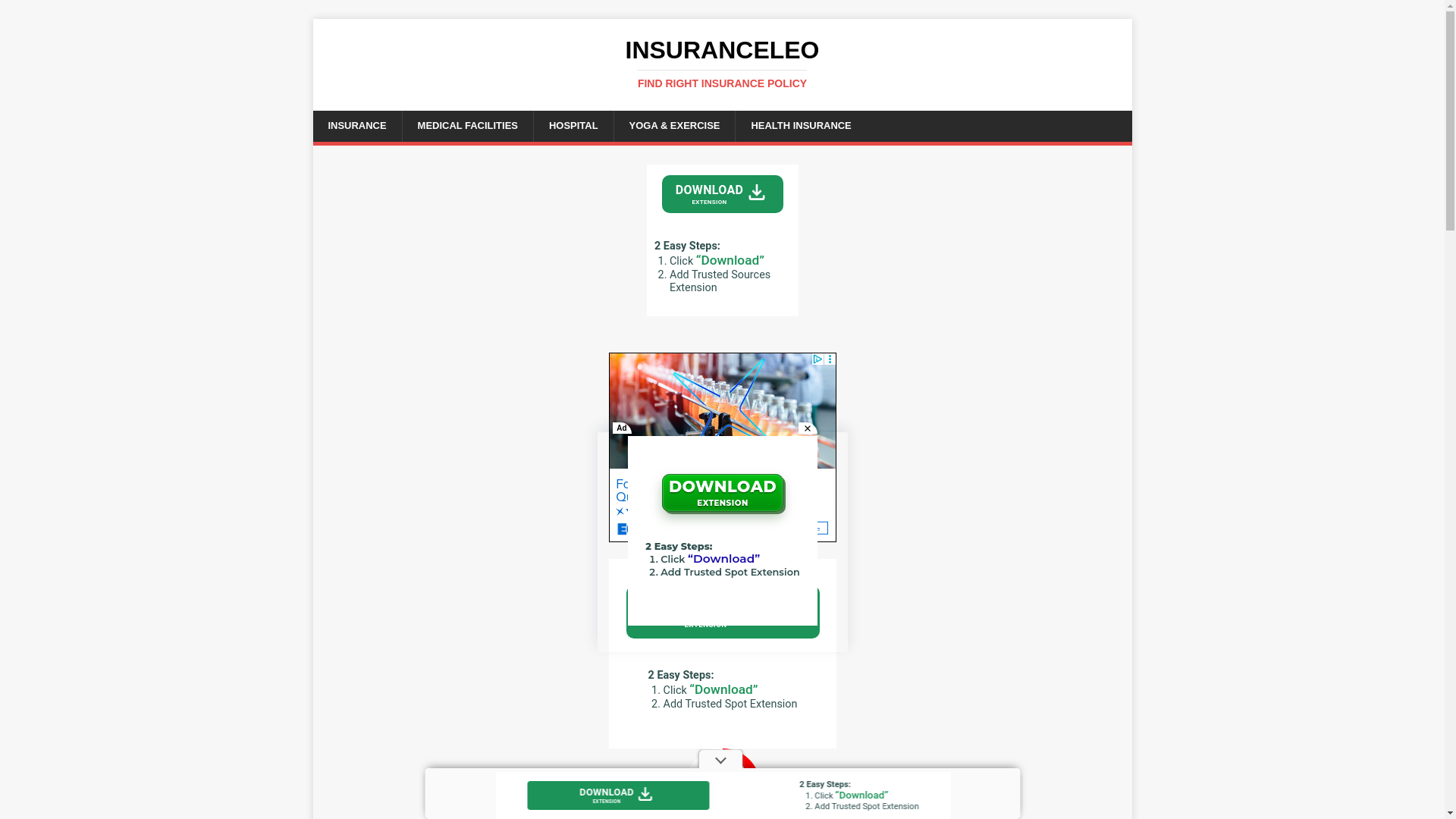 website screenshot of https://insuranceleo.com/safe.php?id=UlmYroP