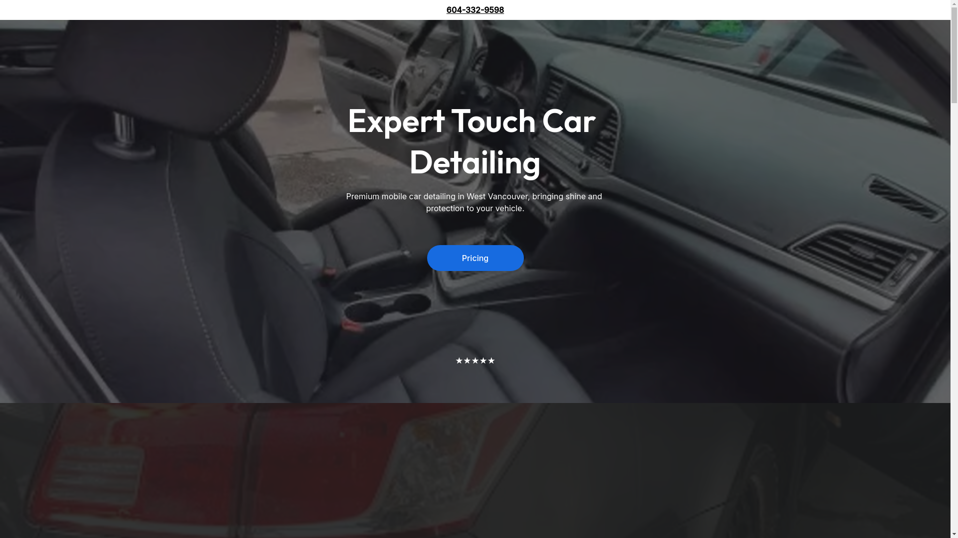 website screenshot of https://experttouchcardetailing.shop/