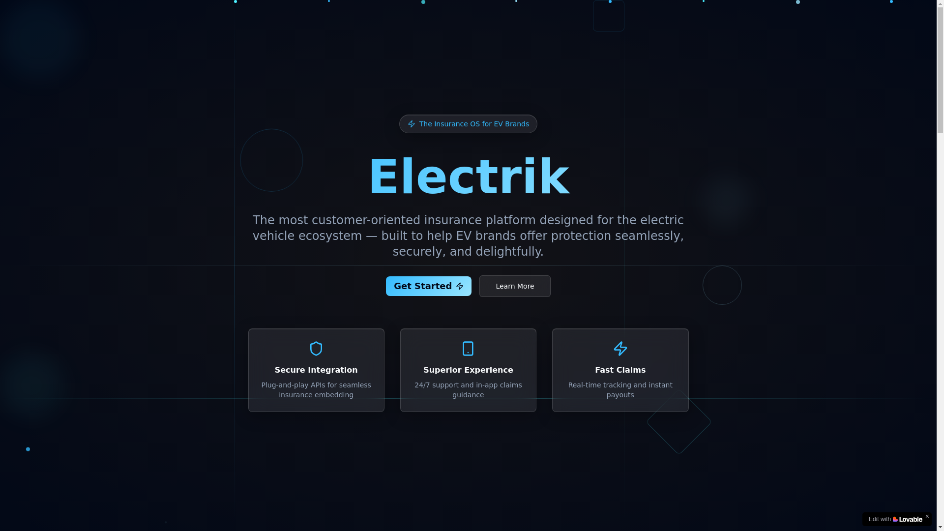 website screenshot of https://electrik.vn/
