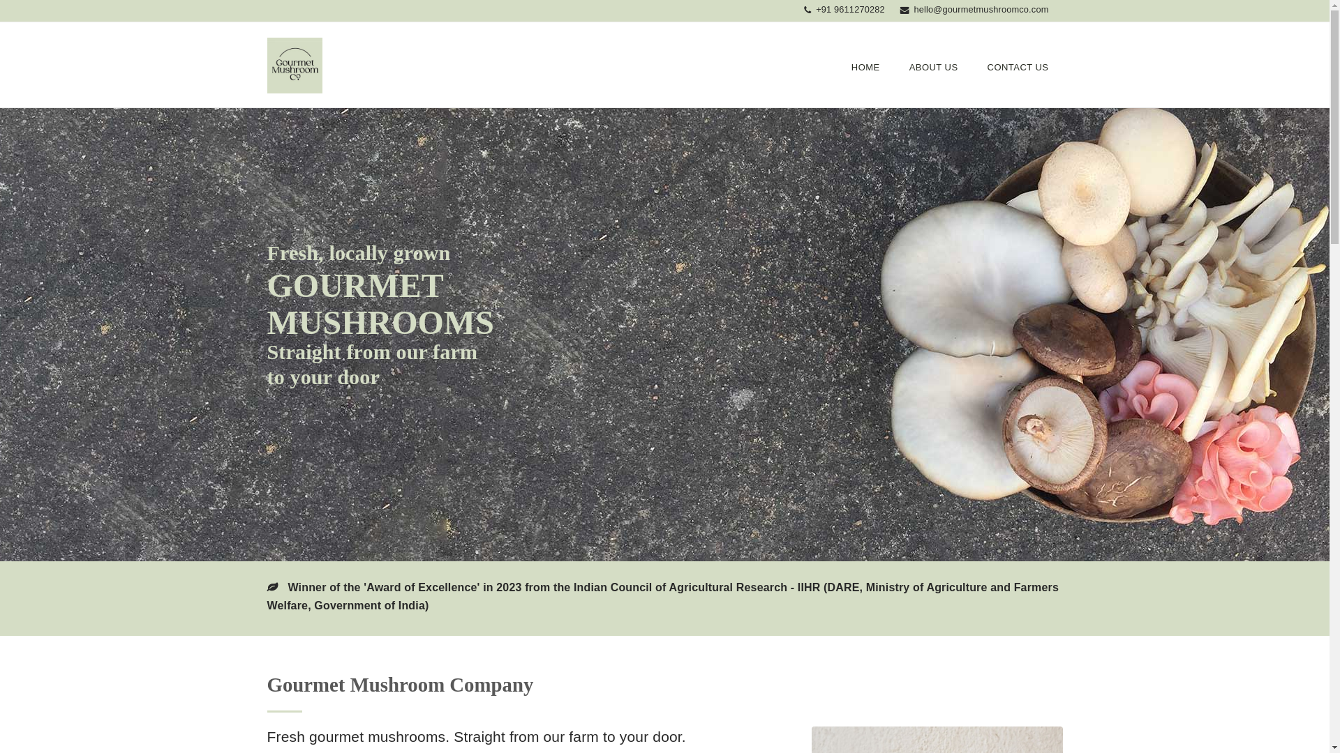 website screenshot of https://gourmetmushroomco.pages.dev/