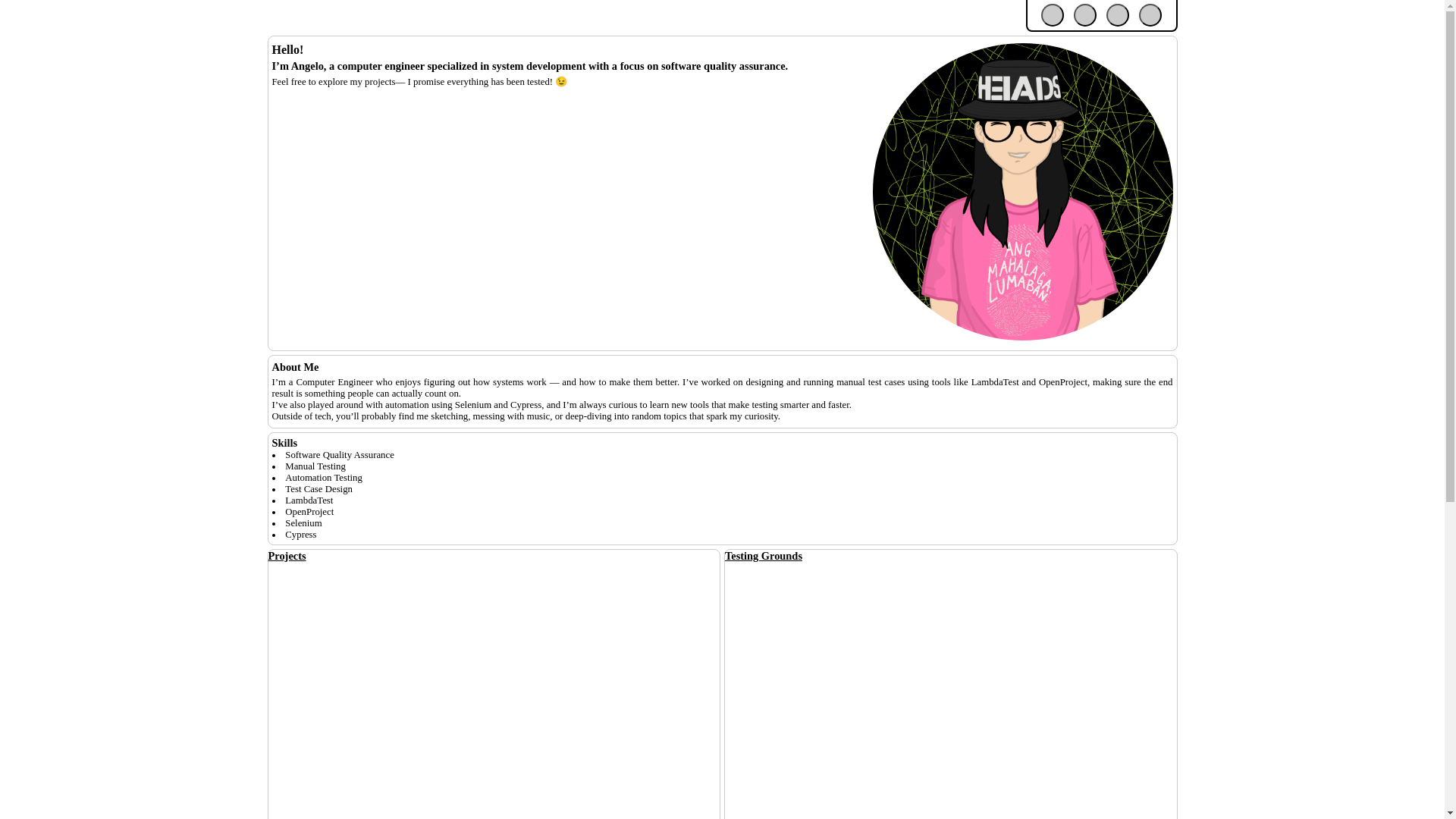 website screenshot of https://angelomarisantos.site/