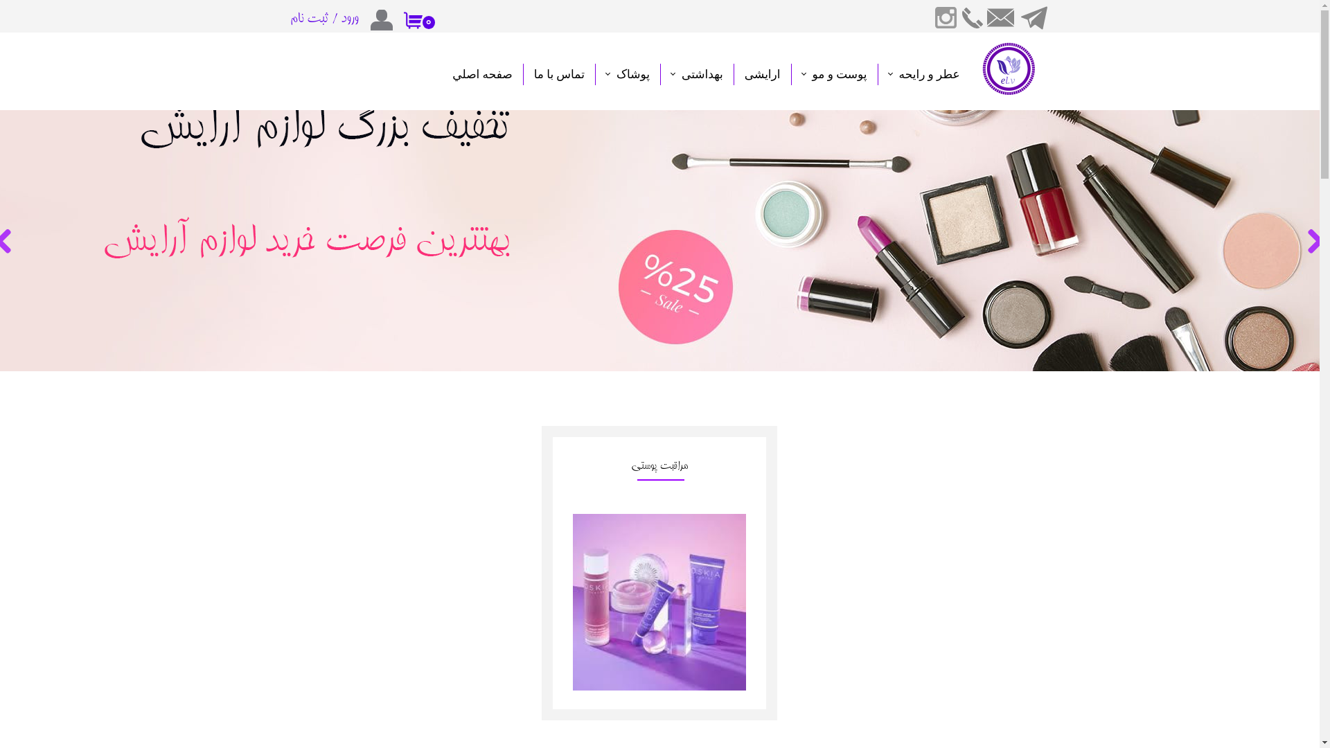 website screenshot of https://elvcompany.ir/