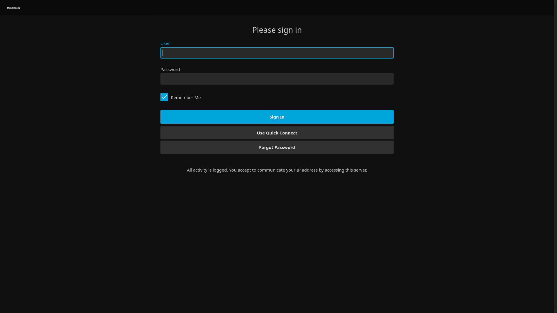 website screenshot of https://tv.mehdiben.com/