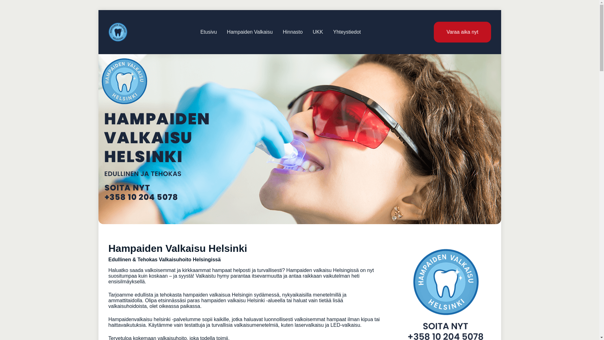 website screenshot of https://hampaidenvalkaisuhelsinki.fi/