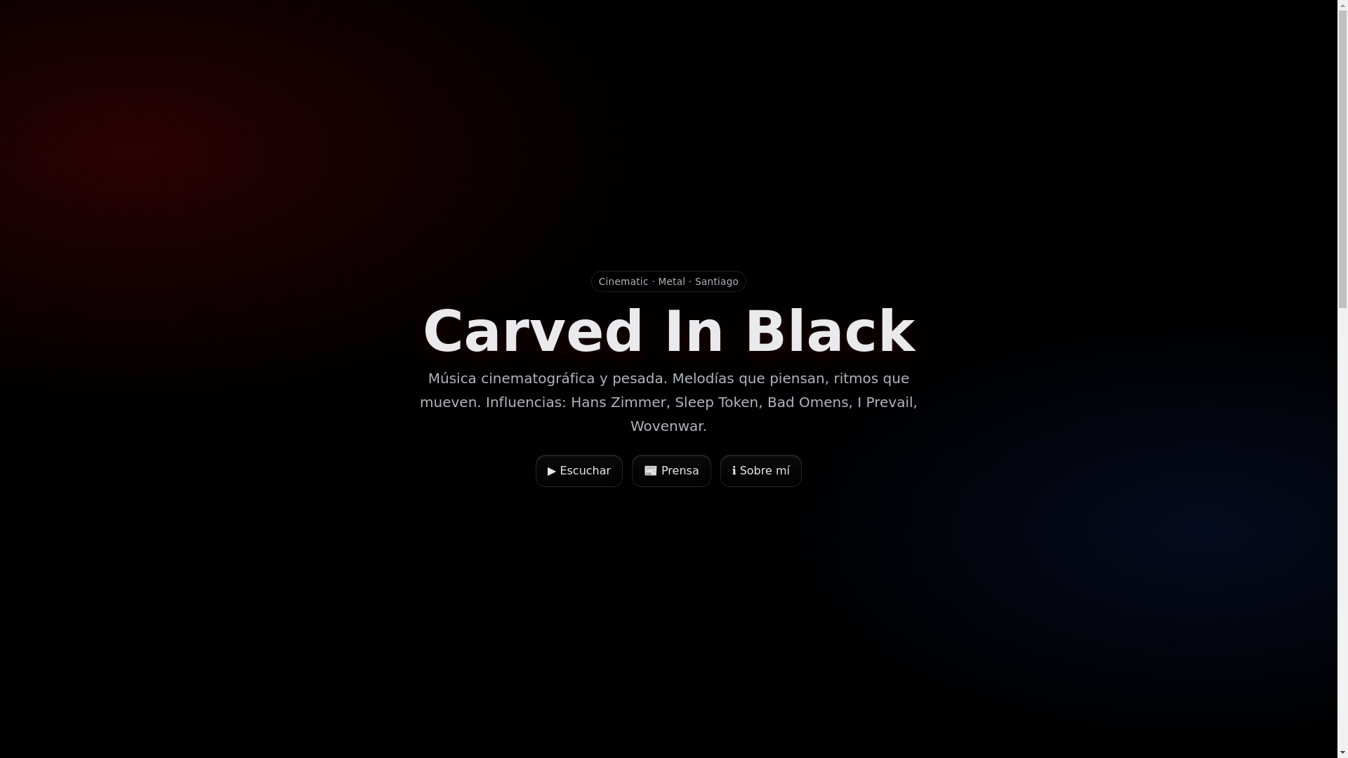 website screenshot of https://carvedinblack-website.pages.dev/