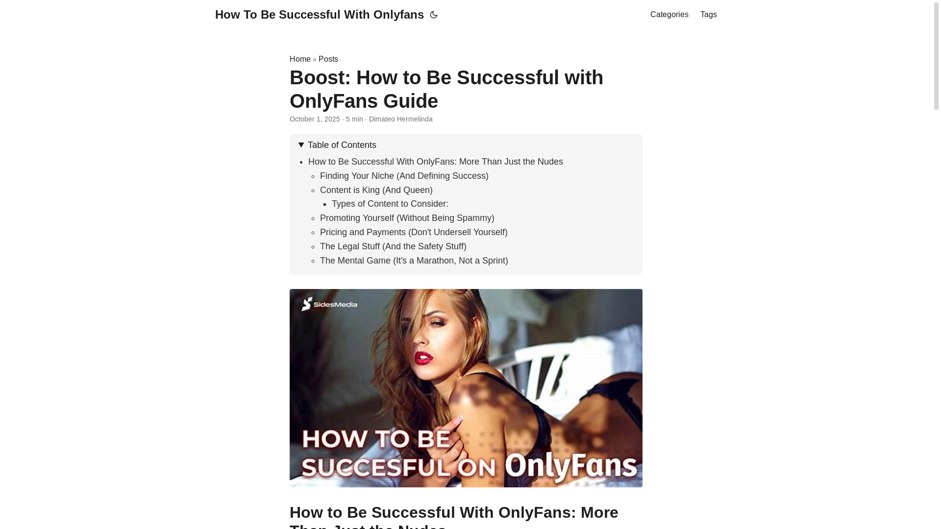 website screenshot of https://how-to-be-successful-with-onlyfans.pages.dev/