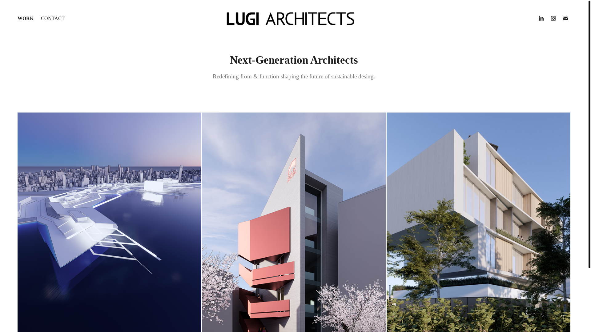 website screenshot of https://lugiarchitects.com/