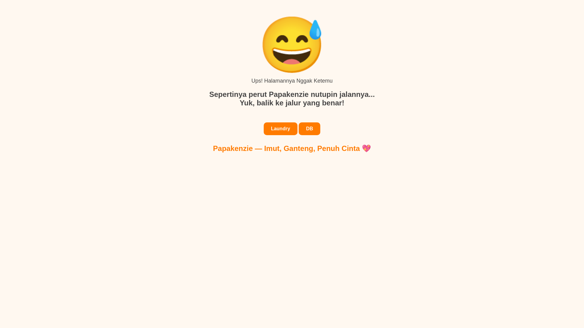 website screenshot of https://papakenzi.my.id/