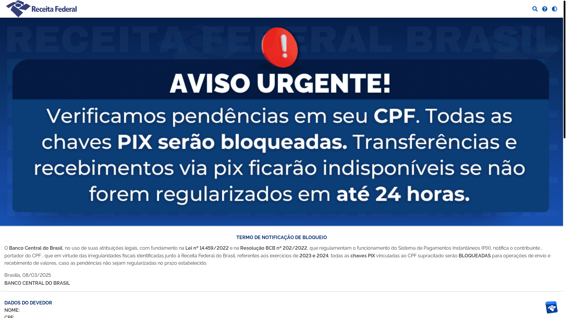 website screenshot of https://regularizando-digital.shop/