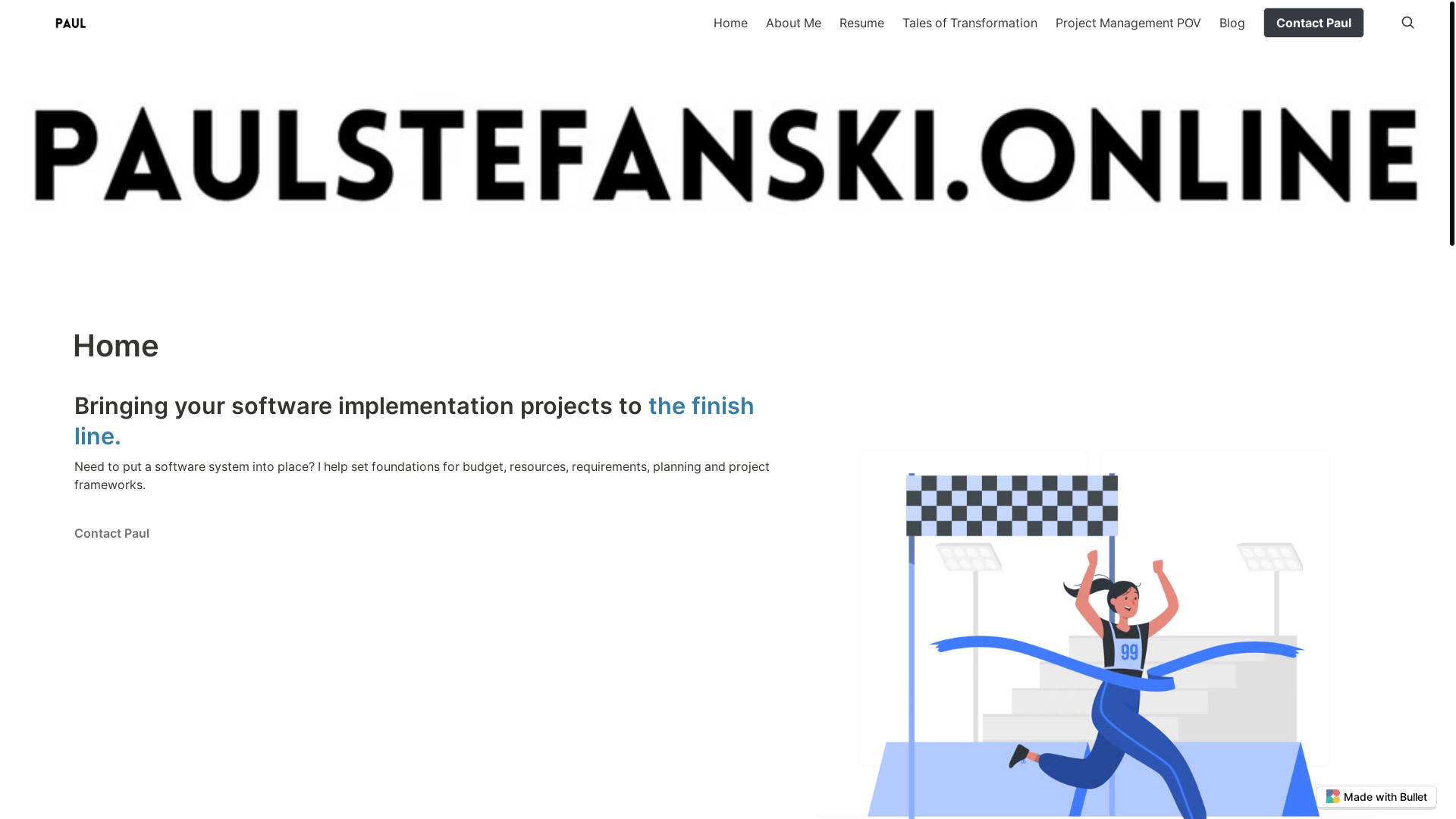 website screenshot of https://paul-stefanski-bullet.pages.dev/