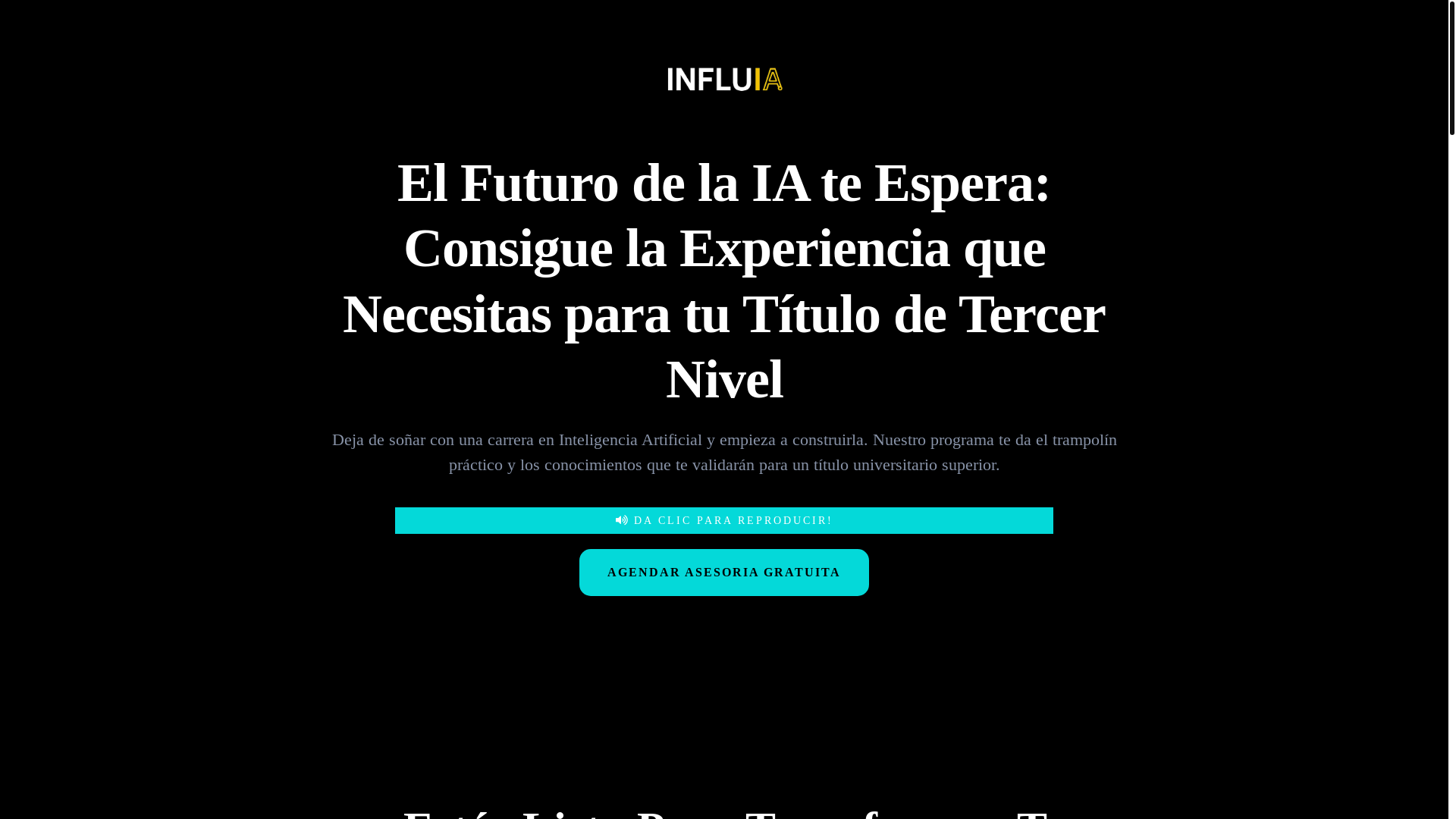 website screenshot of https://titulateconinfluia.online/