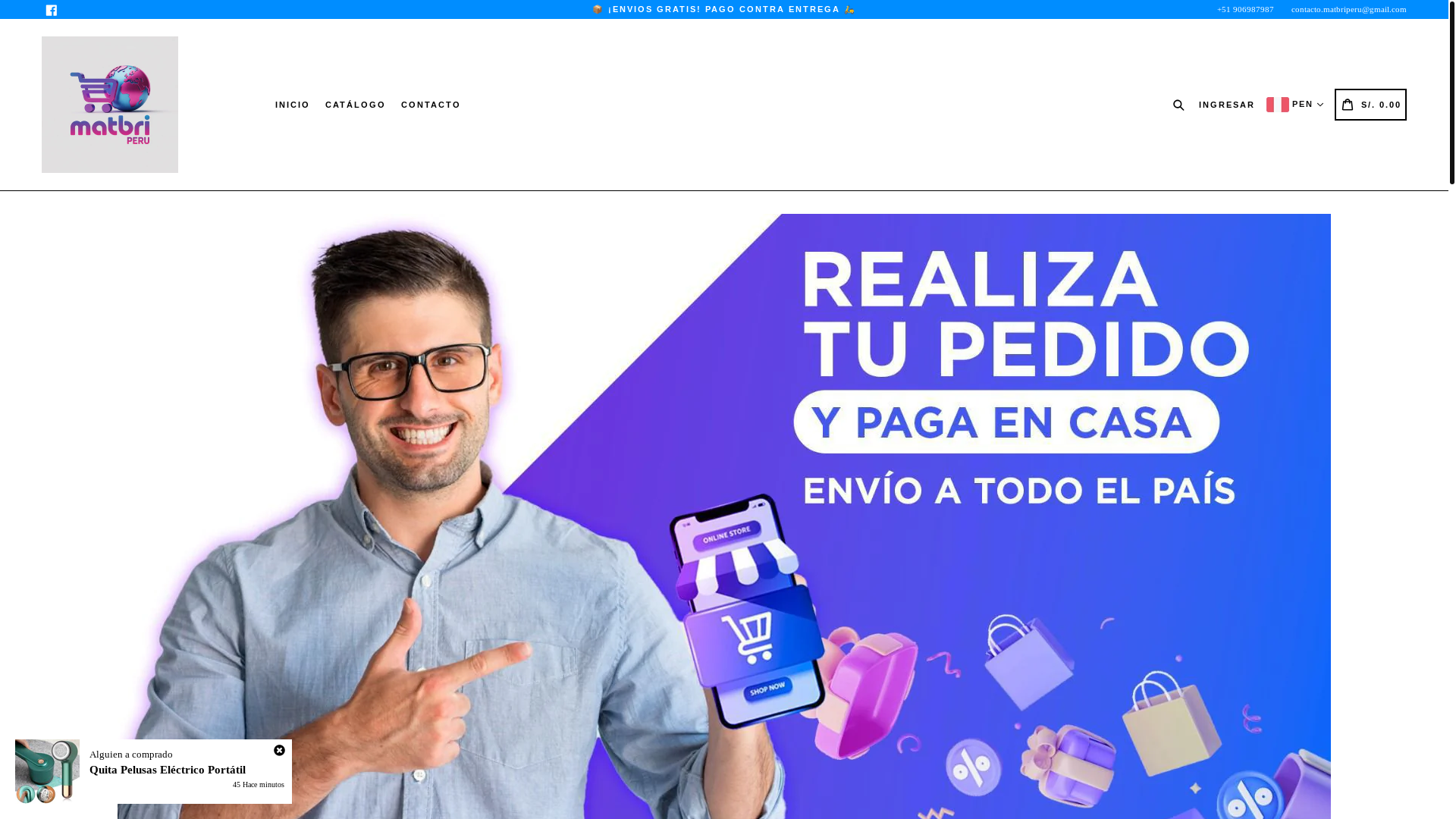 website screenshot of https://matbriperu.store/