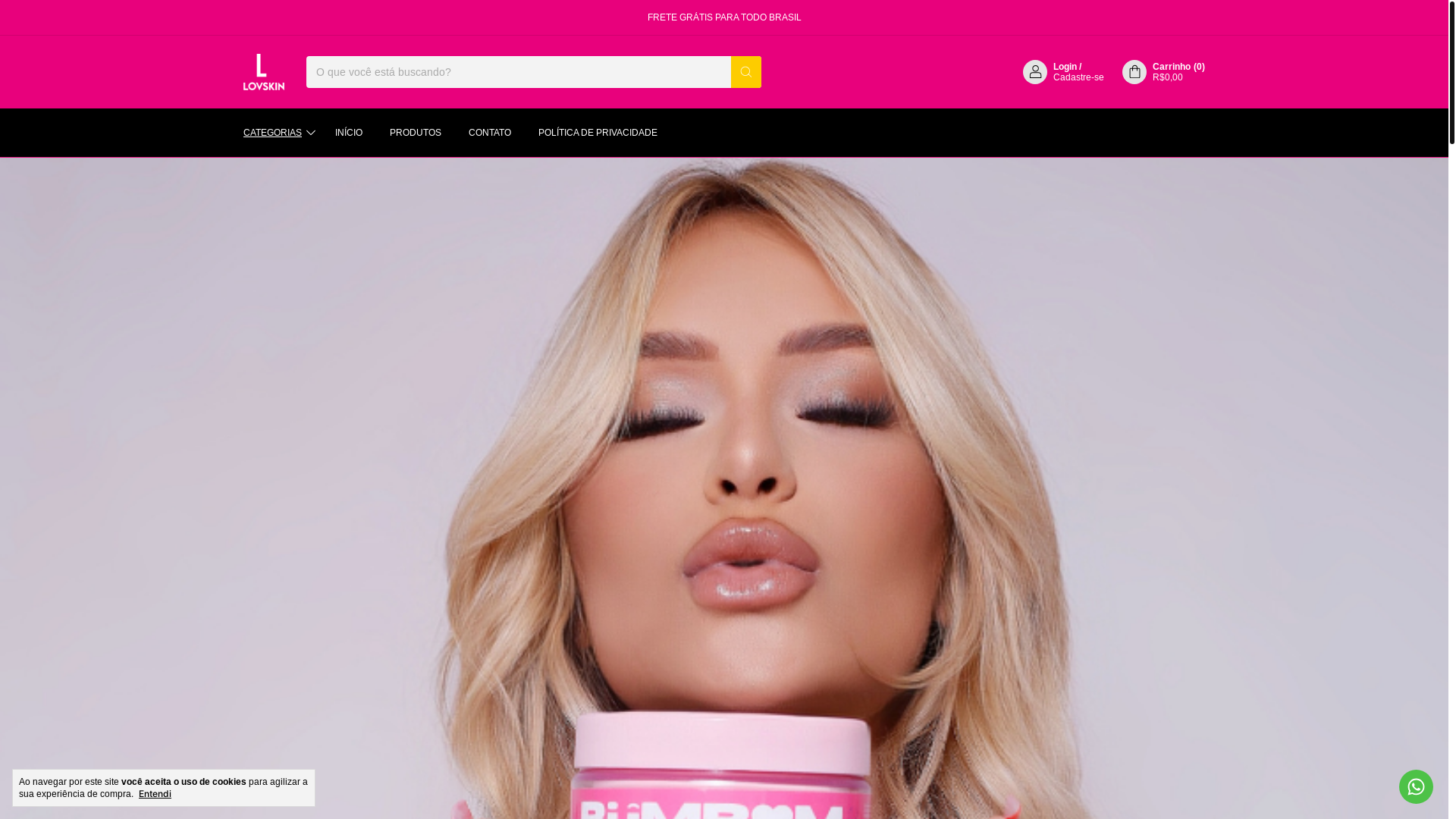 website screenshot of https://lovskincare.com.br/