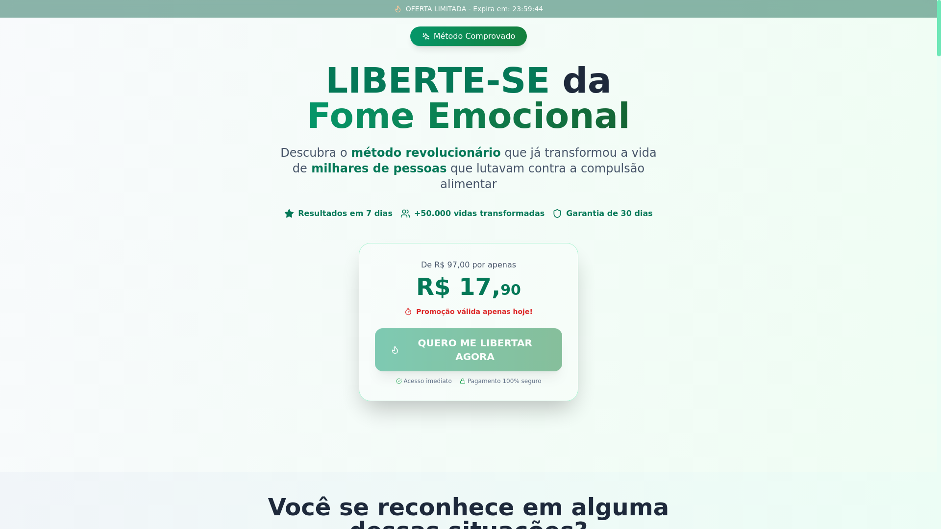 website screenshot of https://eliminandoquiloshoje.site/